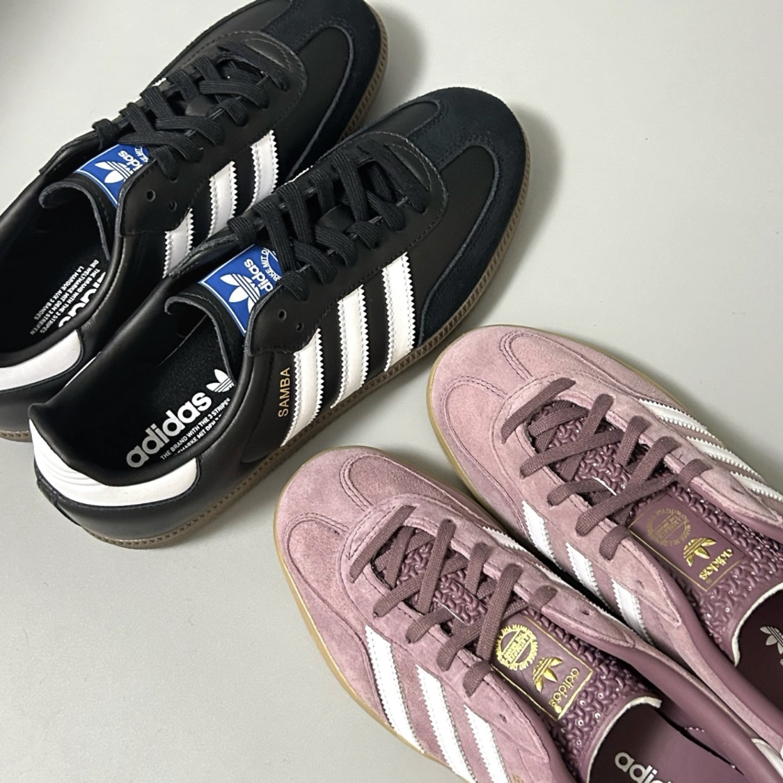 (W) Adidas Gazelle Indoor Shadow Fig Cloud White 착용 스타일 - 2