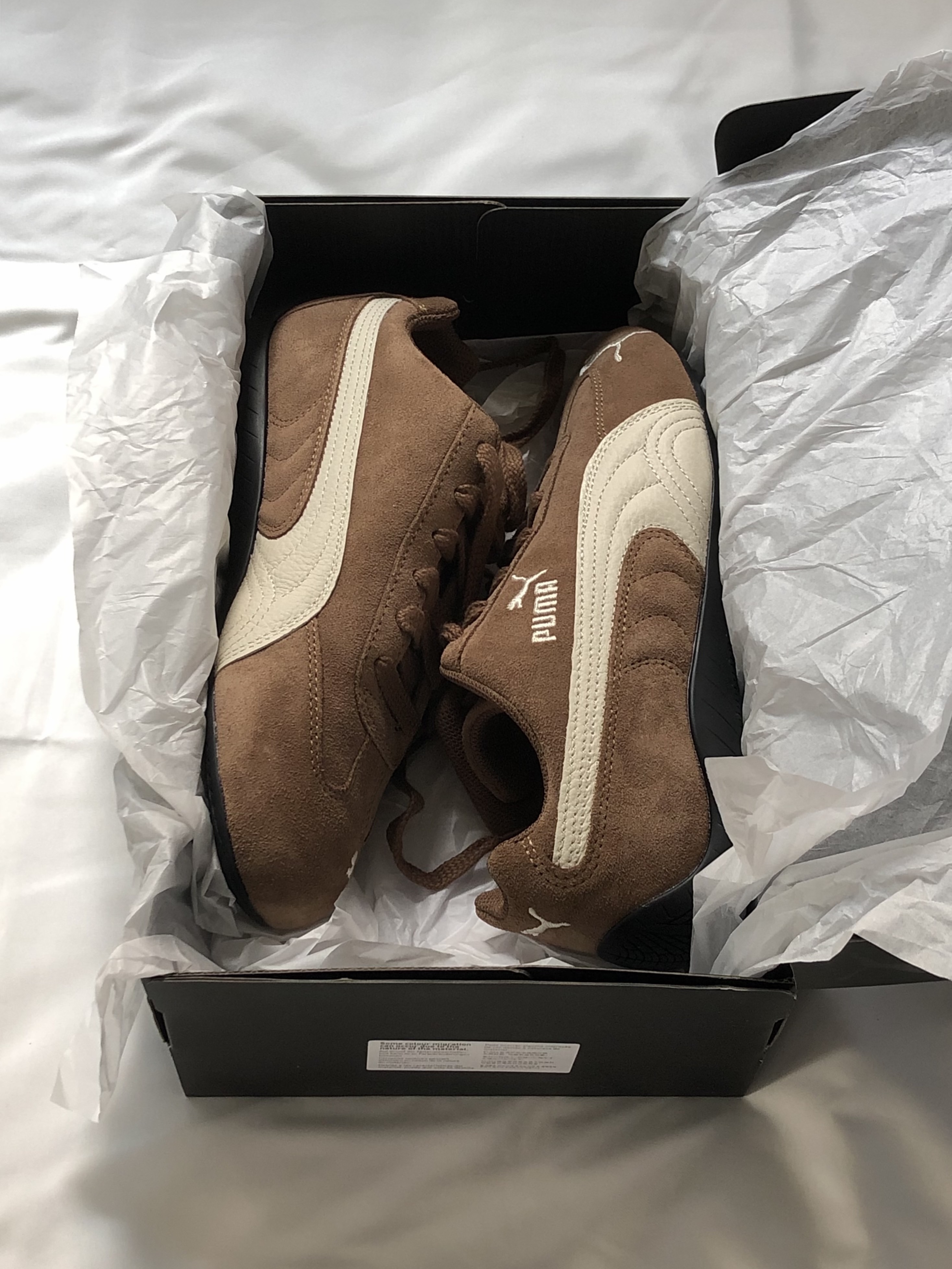 Puma Speedcat Archive Haute Coffee Frosted Ivory 착용 스타일 - 1