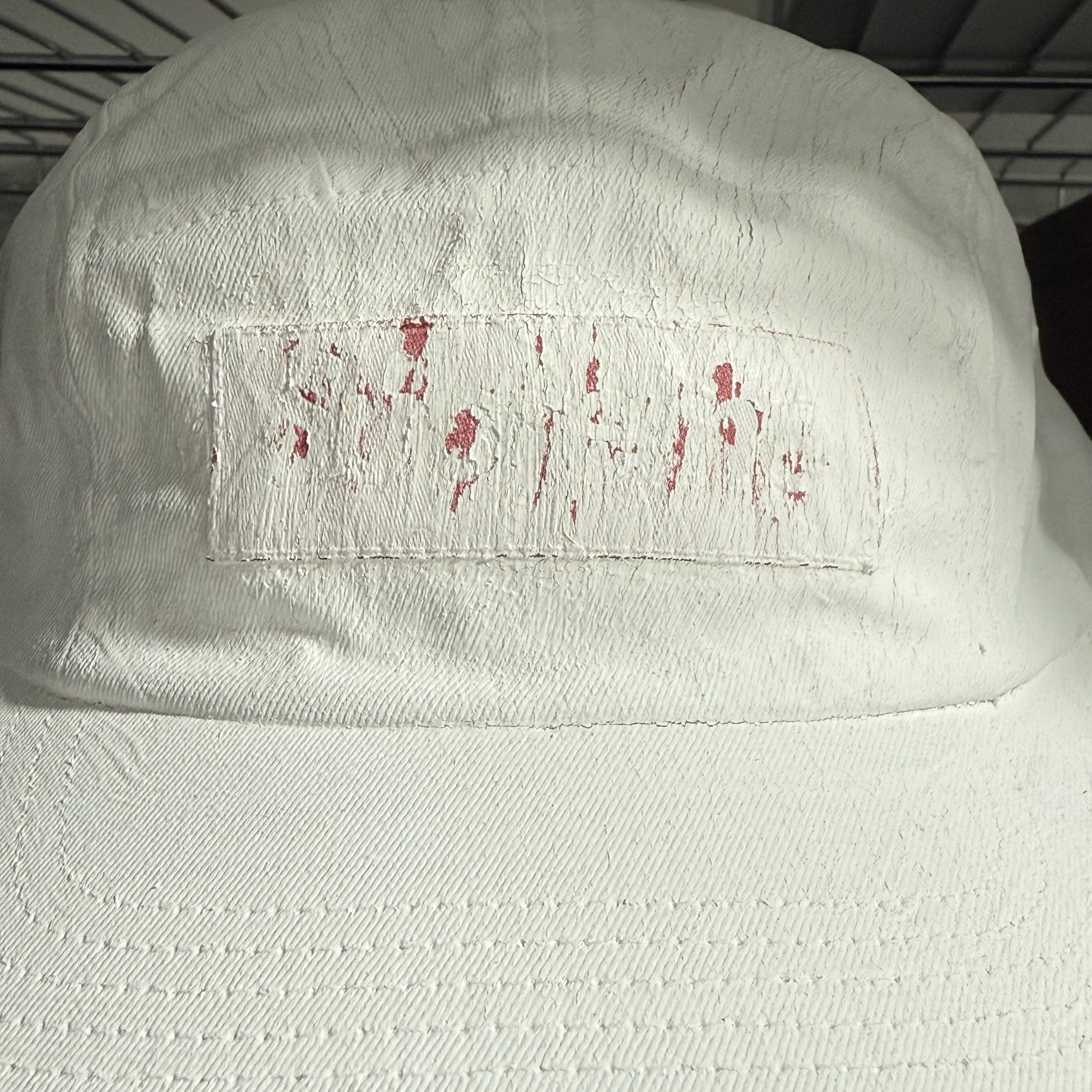 Supreme x MM6 Maison Margiela Painted Camp Cap White - 24SS 착용 스타일