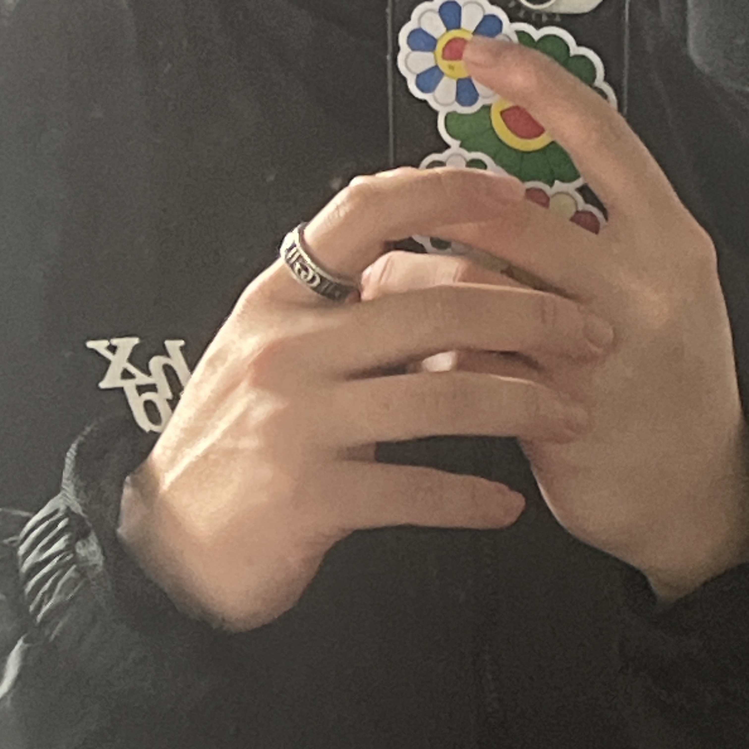 Gucci Ring with Double G Silver 착용 스타일