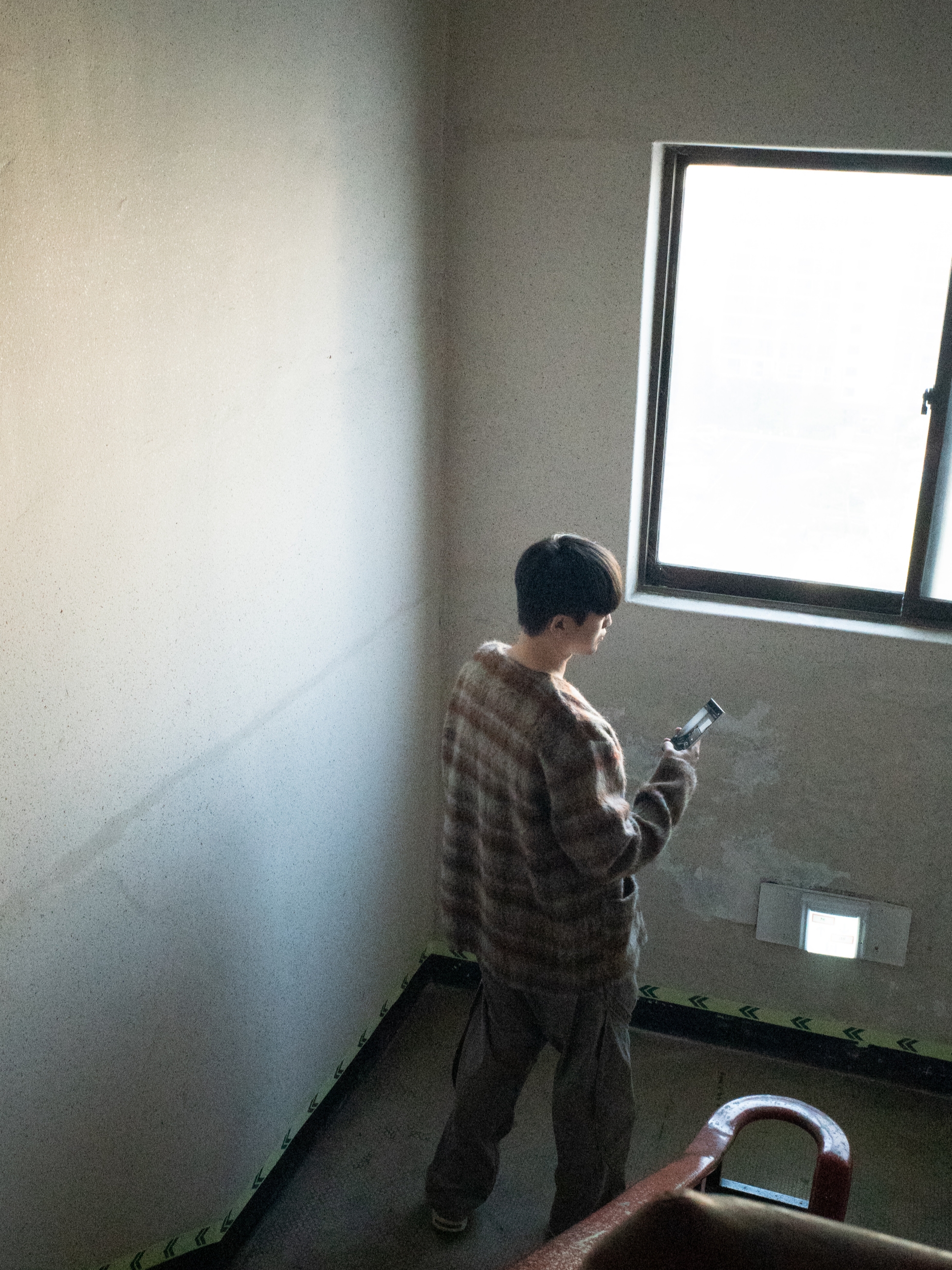 Our Legacy Cardigan Mohair Ament Check, Asics Gel-1130 Birch Dark Taupe - Korea Exclusive 착용 스타일 - 5
