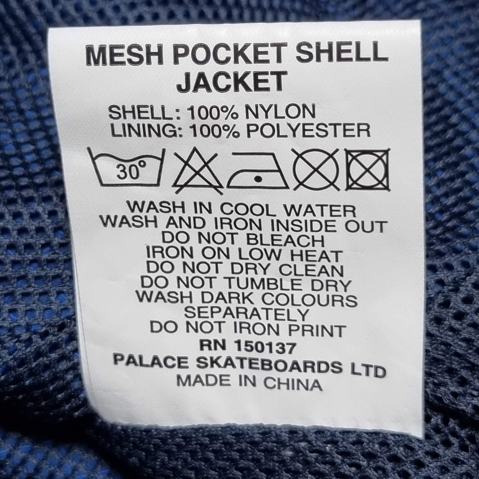Palace Mesh Pocket Shell Jacket Blue - 21SS 착용 스타일 - 3