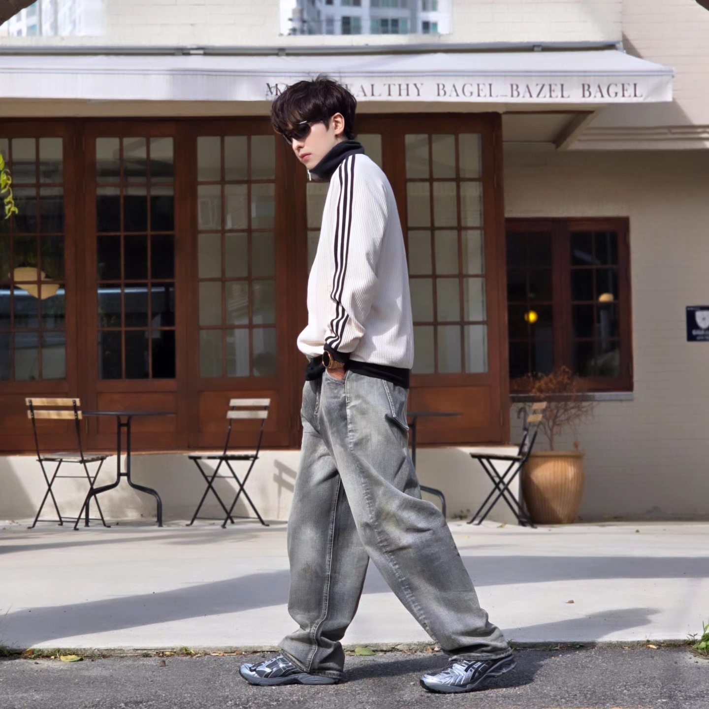 Adidas Waffle Beckenbauer Track Top Wonder White - KR Sizing, Asics x Unaffected Gel-Kayano 14 Silver Moon 착용 스타일 - 10