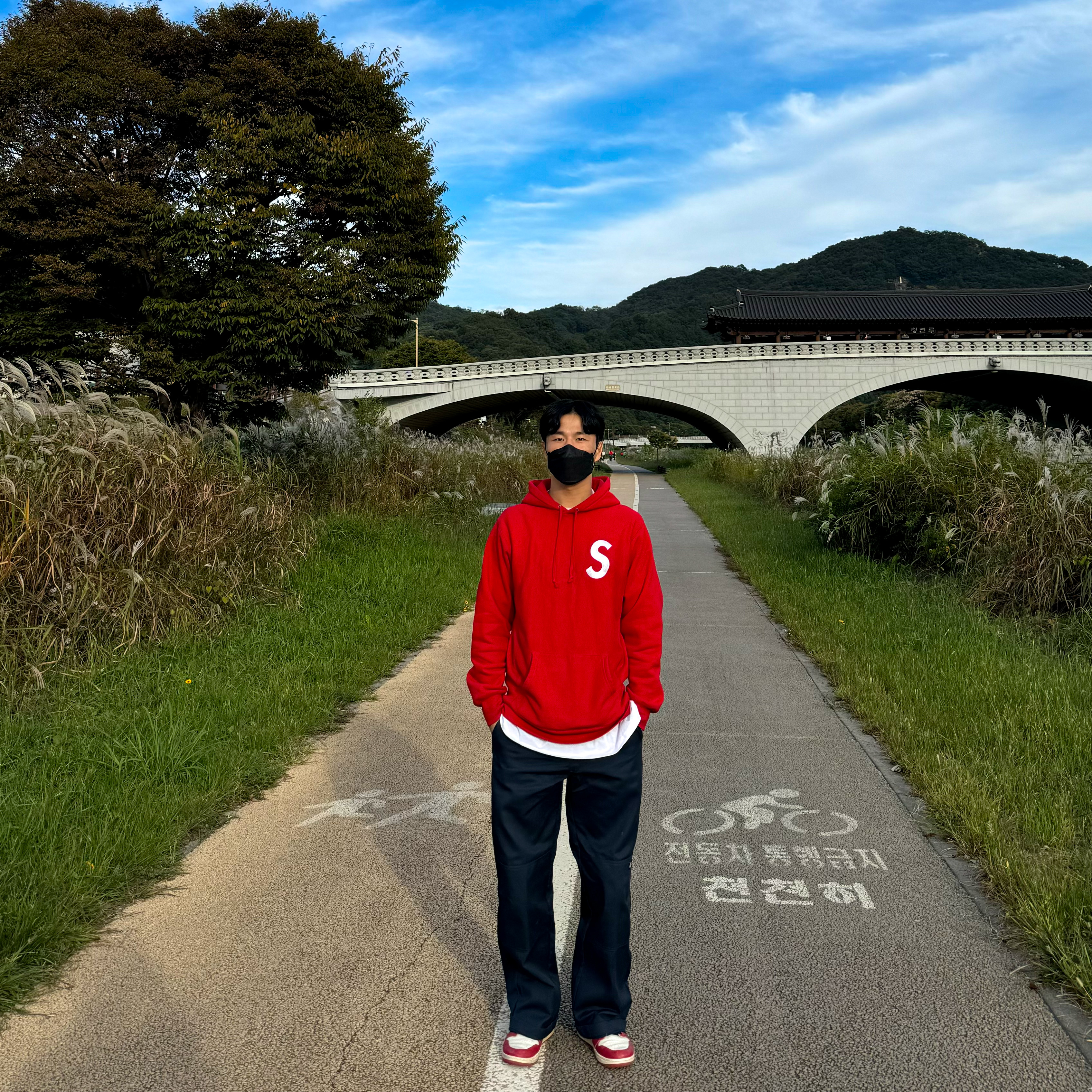 Jordan 1 Retro High OG Chicago 2022, Dickies Loose Fit Double Knee Work Pants Dark Navy 착용 스타일