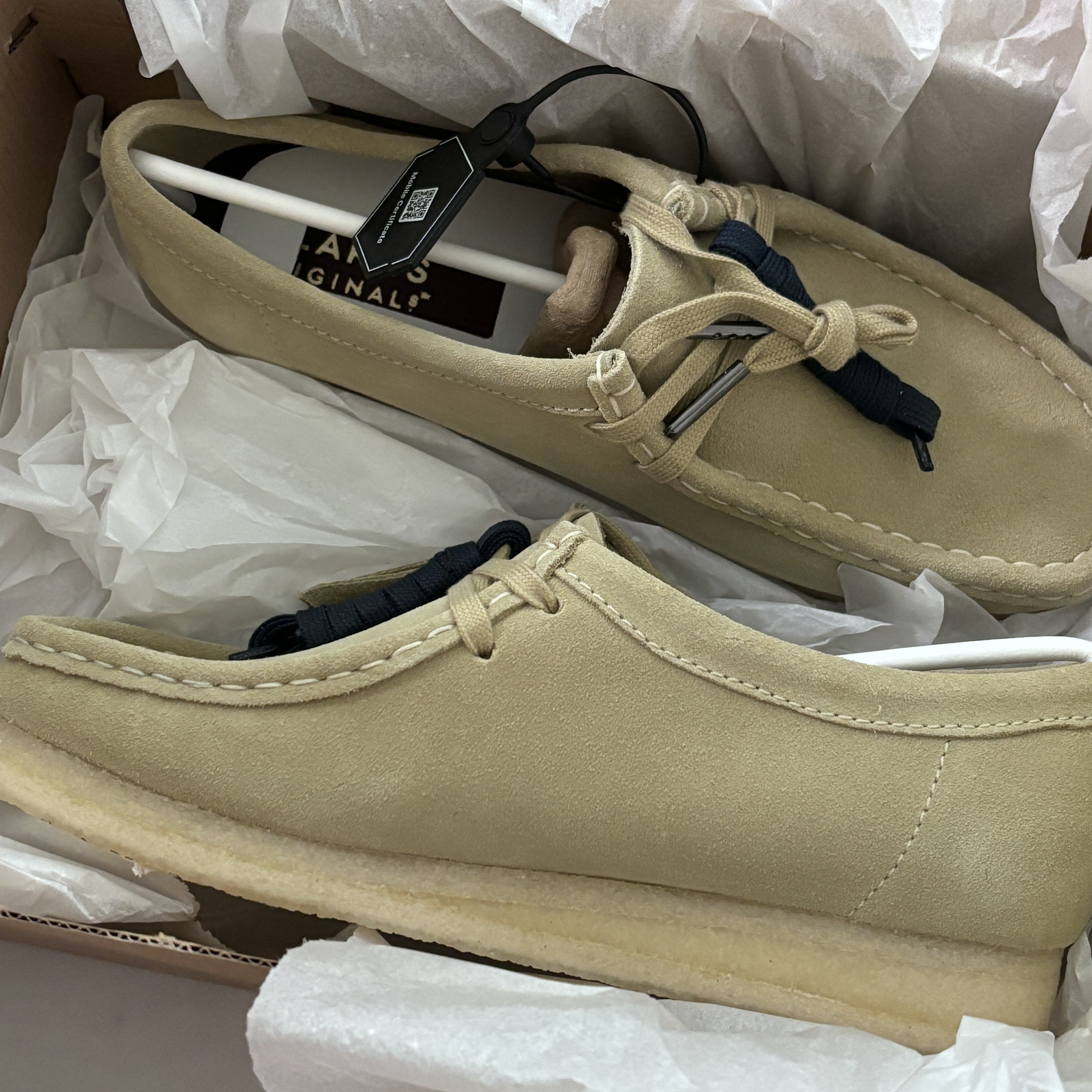 (W) Clarks Wallabee Maple Suede 착용 스타일