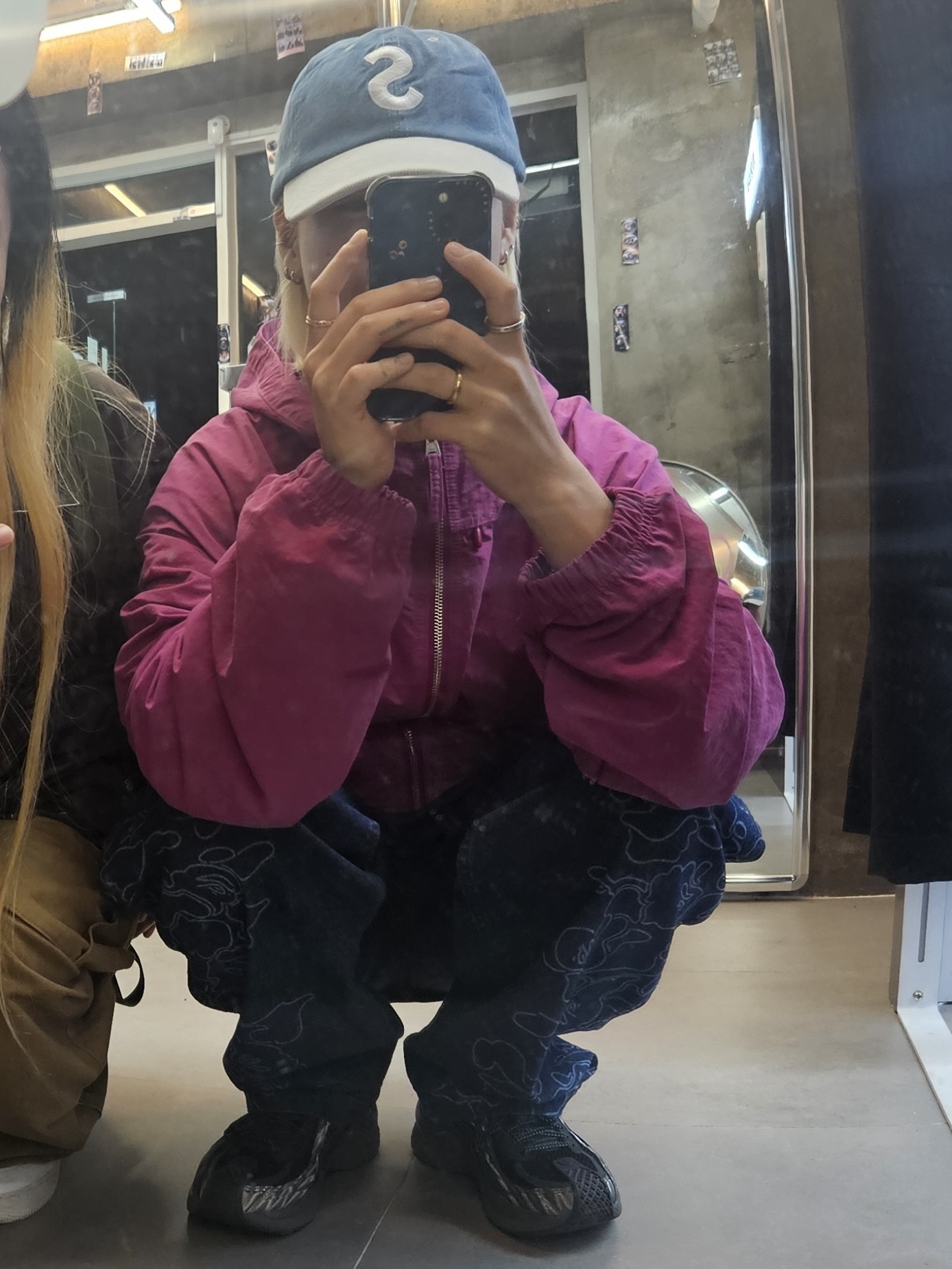 Supreme 2-Tone S Logo 6-Panel Washed Denim - 24SS, Stussy Wave Dye Beach Shell Jacket Berry 착용 스타일 - 1