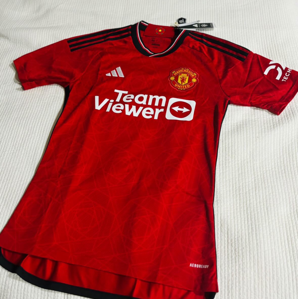 Adidas Manchester United 2023/24 Home Jersey Team Collegiate Red - KR Sizing (Non Marking Ver.) 착용 스타일