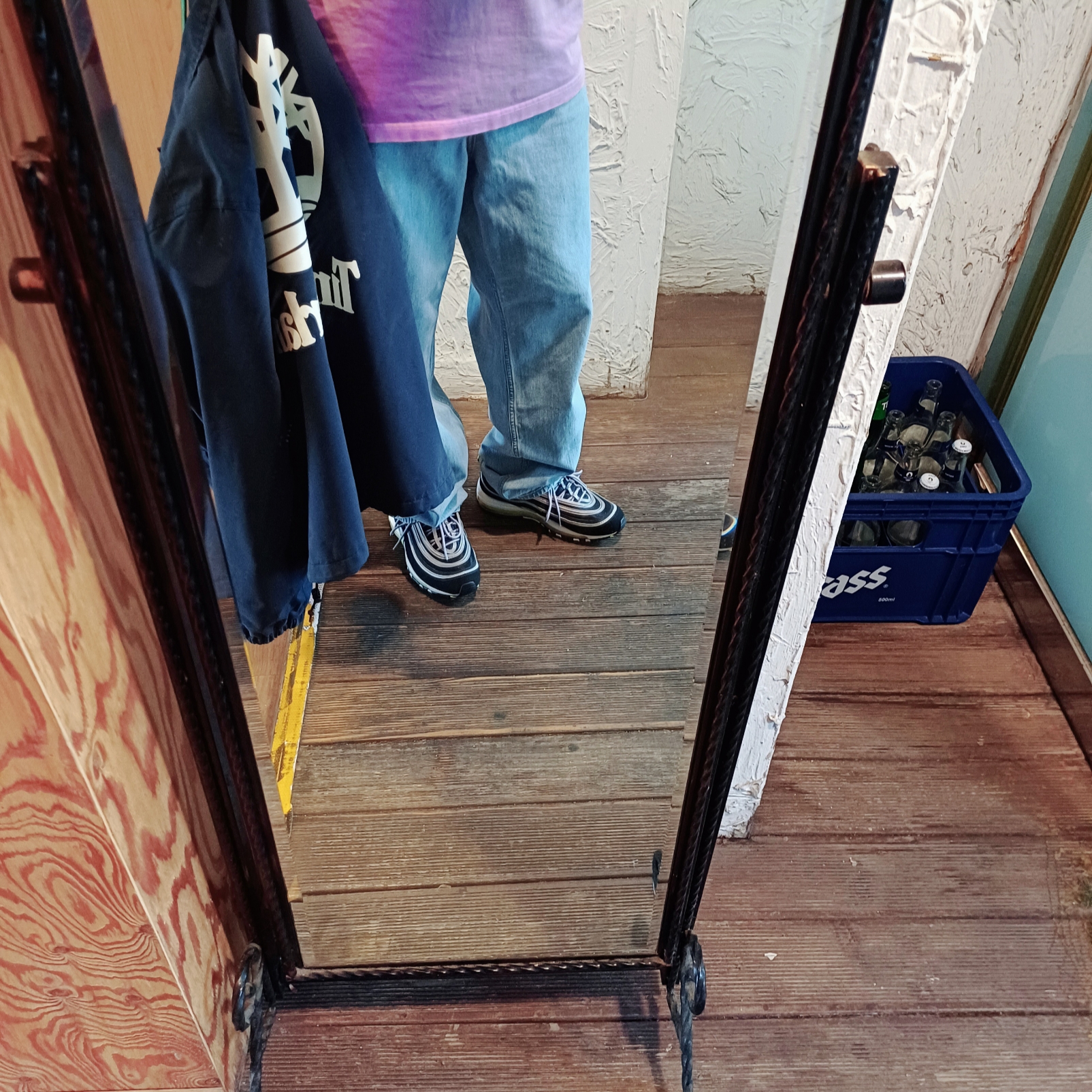 Nike Air Max 97 OG Black Volt Asia, IAB Studio Pigment T-Shirt Magenta 착용 스타일 - 2
