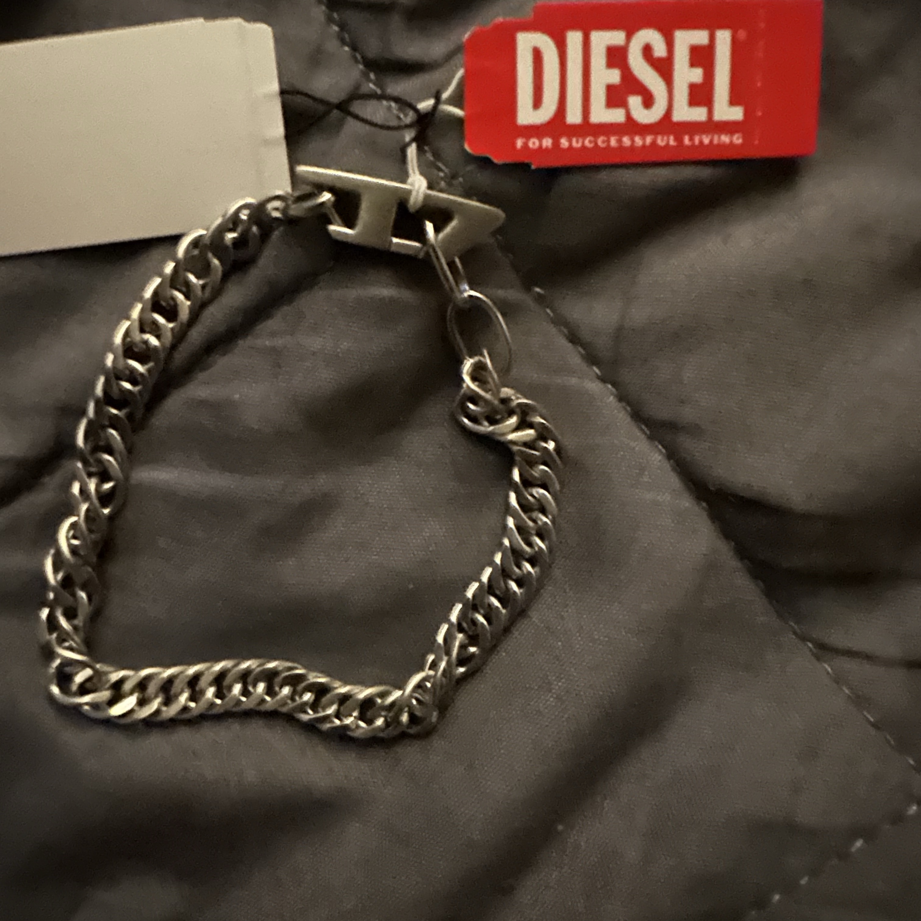 Diesel Dx1510 Stainless Steel Chain Bracelet Silver 착용 스타일