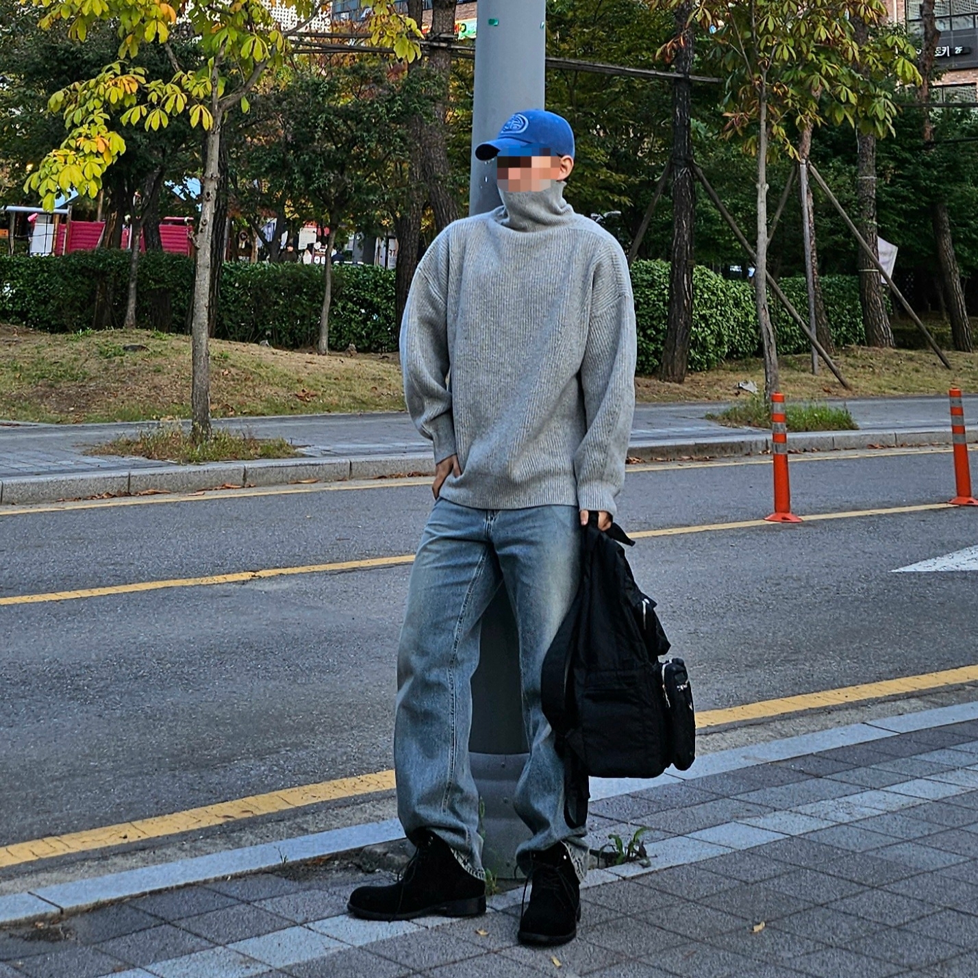 Porter x Toga Backpack Black 착용 스타일 - 1