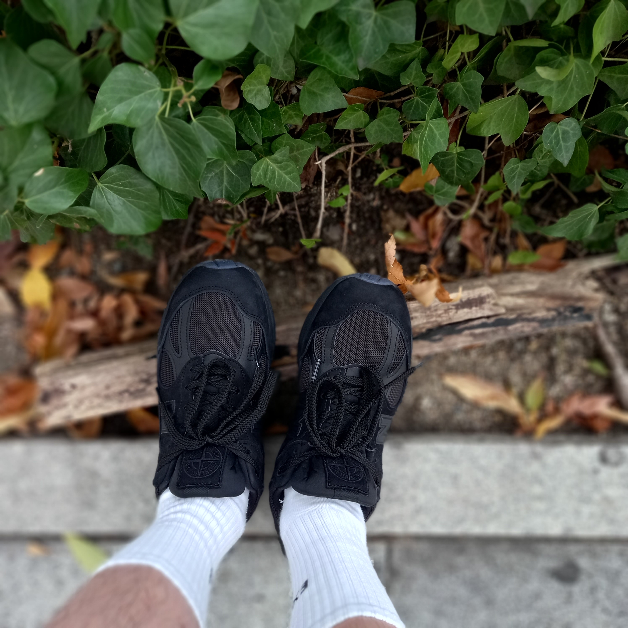 New Balance x Stone Island 991v2 Made in UK Black 착용 스타일 - 1