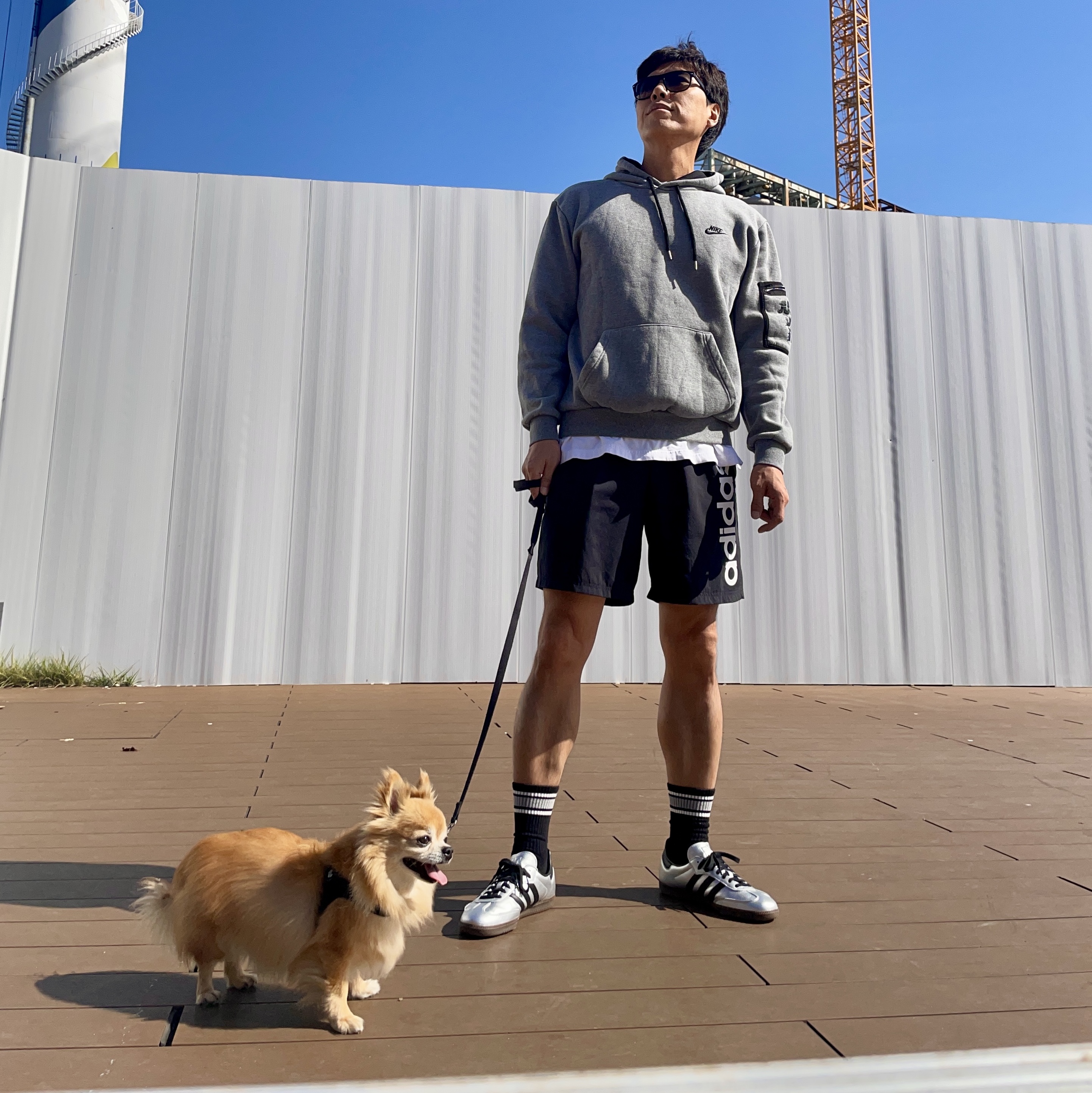 (W) Adidas Samba OG Silver Metalic Core Black Gum 착용 스타일 - 2