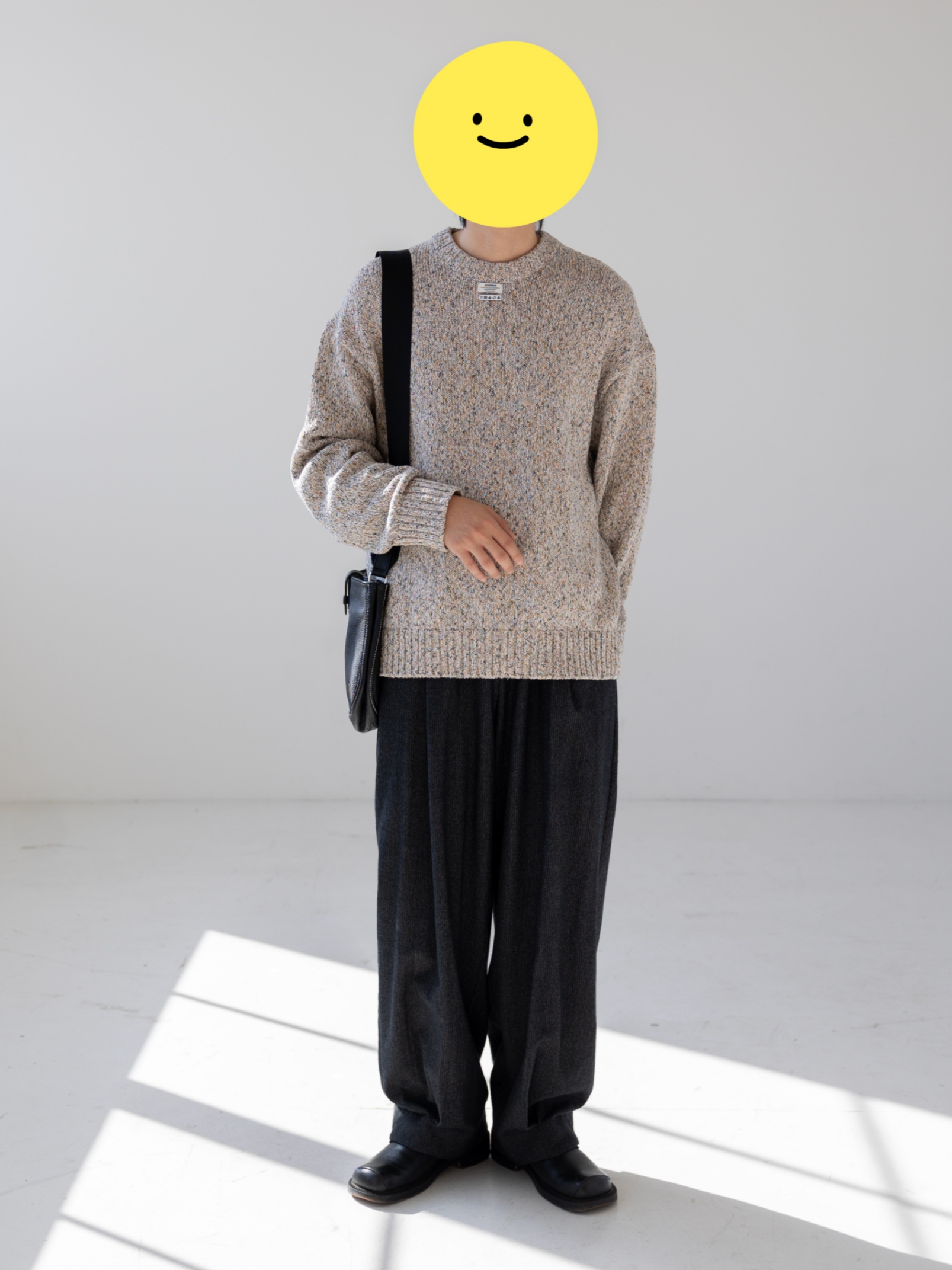 Porter Cisco Shoulder Bag Black 착용 스타일 - 2