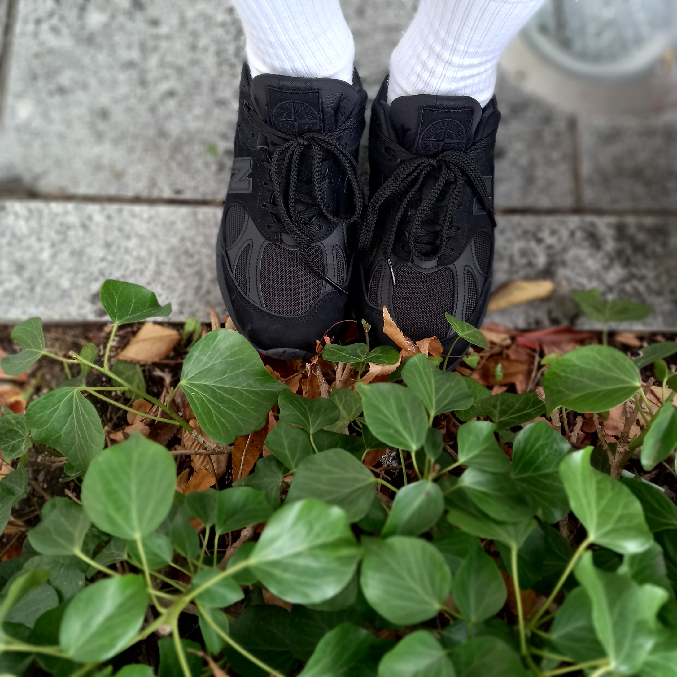 New Balance x Stone Island 991v2 Made in UK Black 착용 스타일 - 2