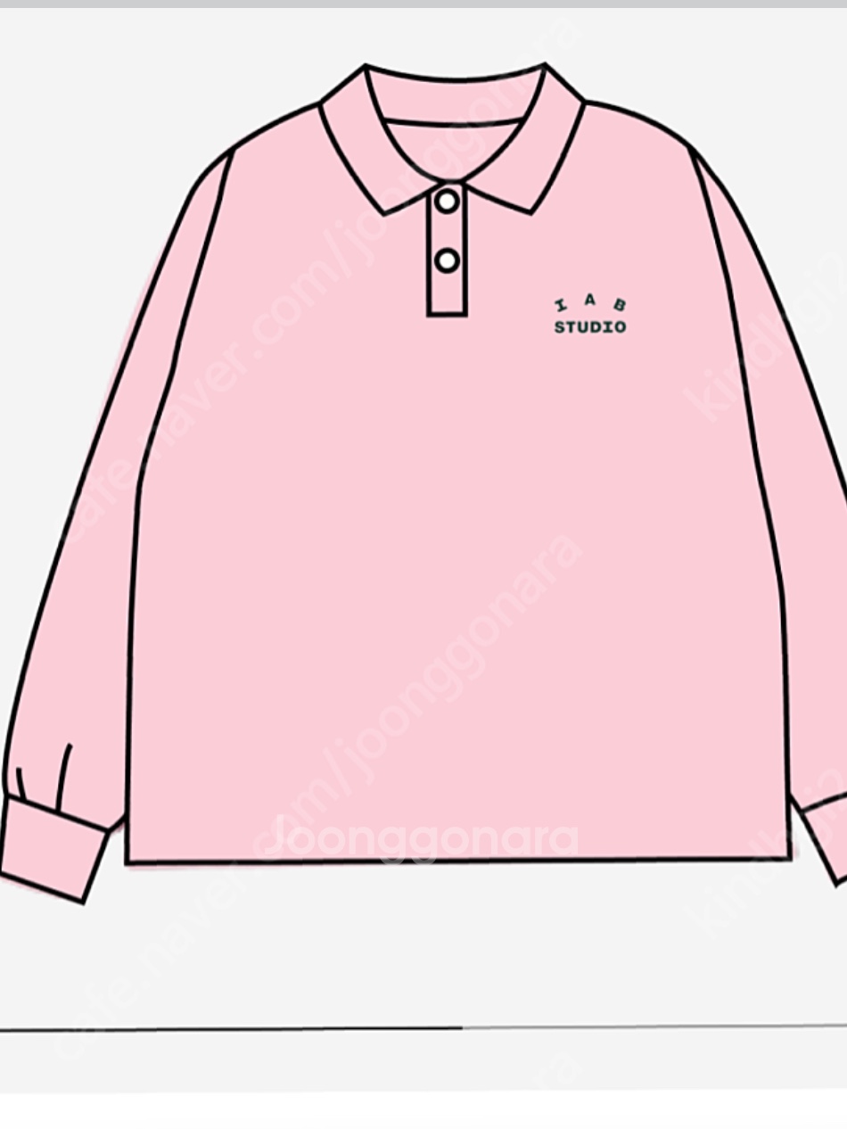 IAB Studio Pique Long Sleeve Pink 착용 스타일