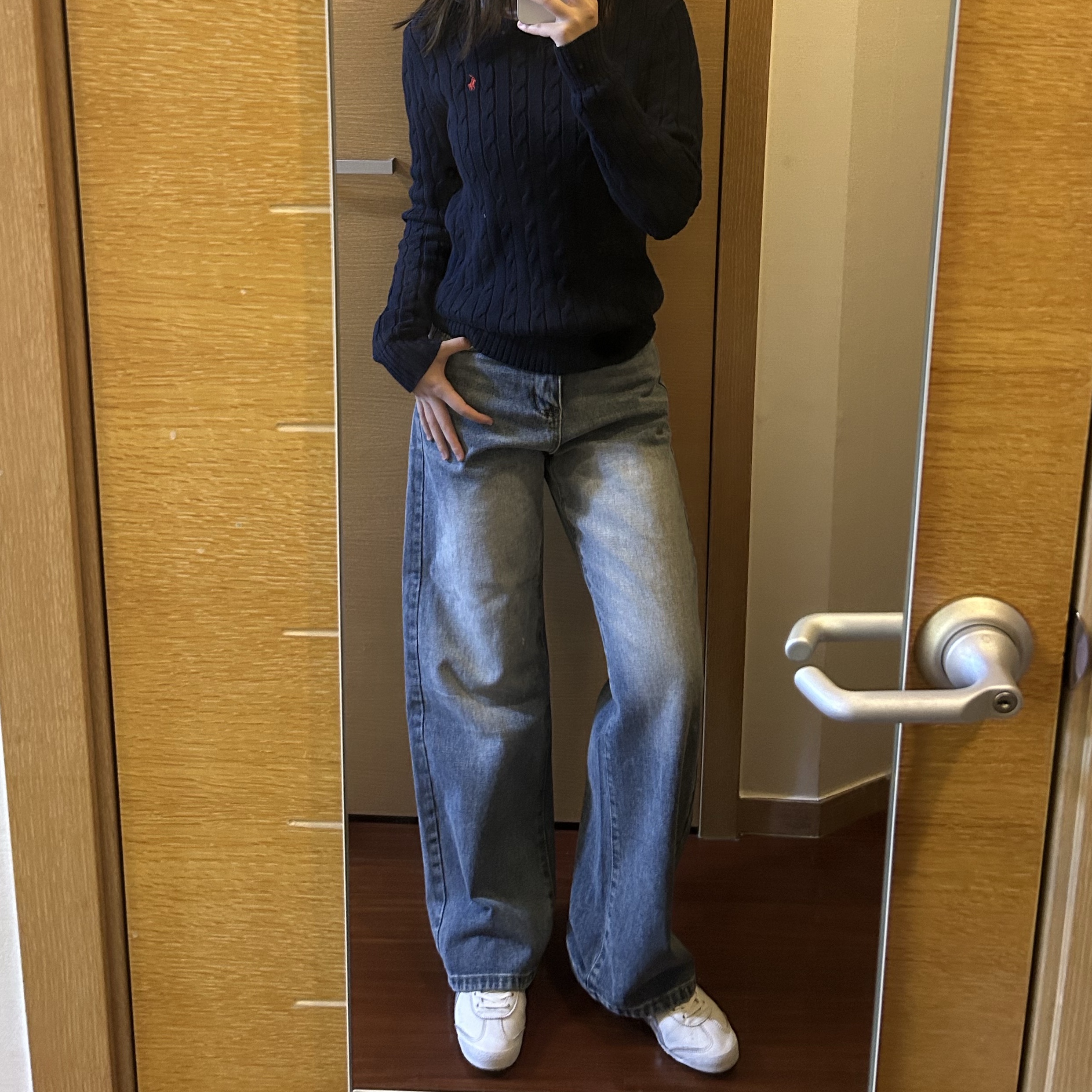 [30%적립] Polo Ralph Lauren Cable Knit Cotton Sweater Hunter Navy, Onitsuka Tiger Mexico 66 White Silver 착용 스타일