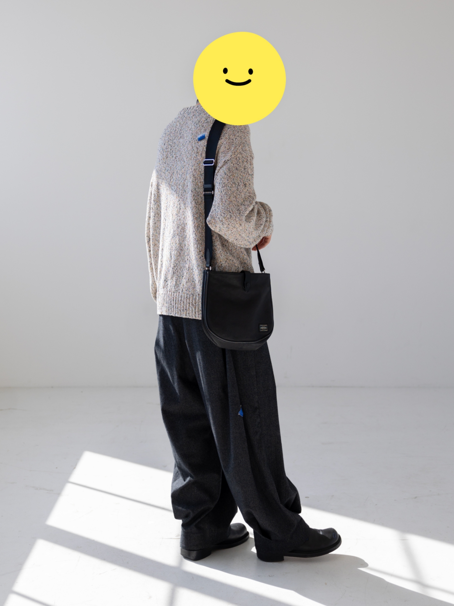 Porter Cisco Shoulder Bag Black 착용 스타일 - 5