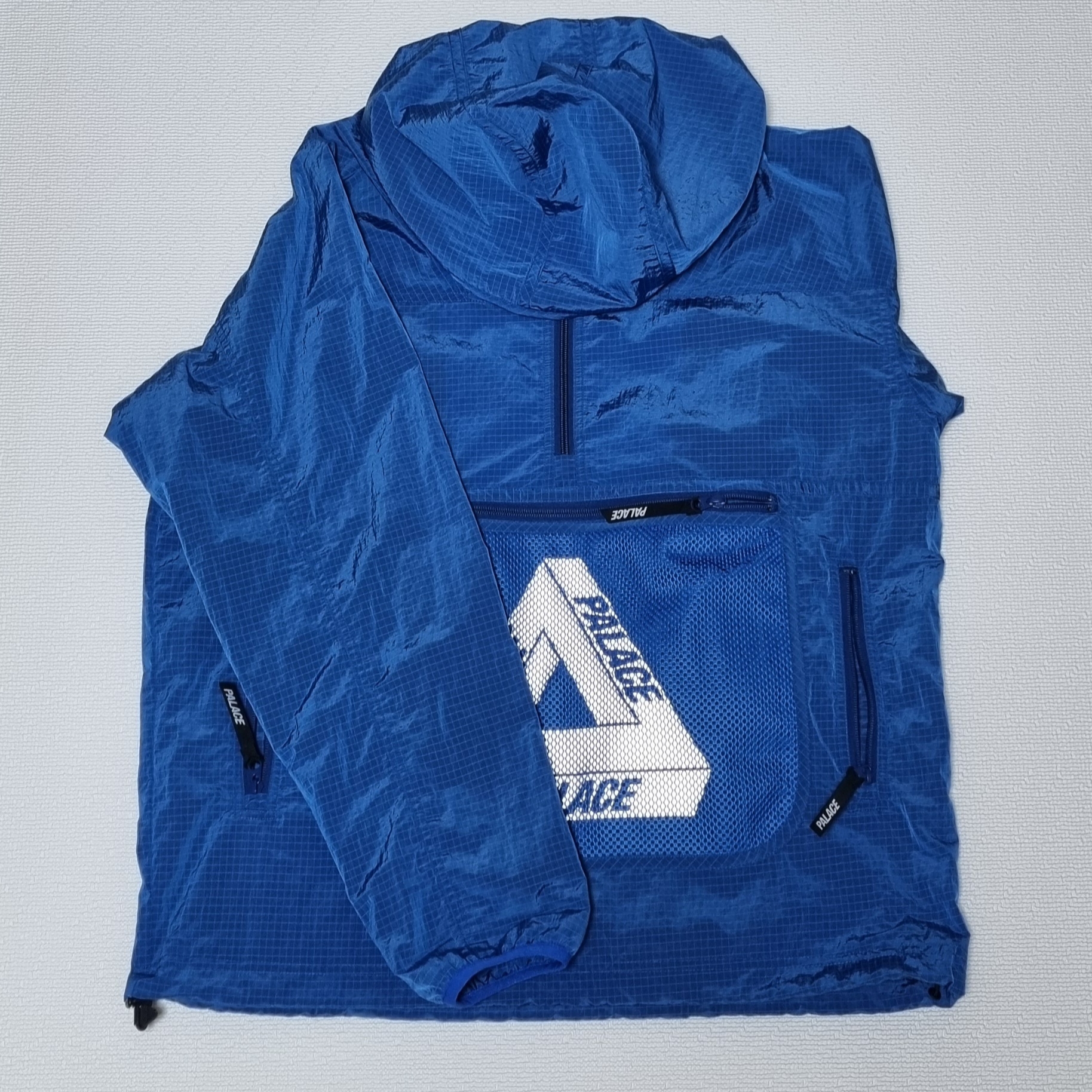 Palace Mesh Pocket Shell Jacket Blue - 21SS 착용 스타일 - 1