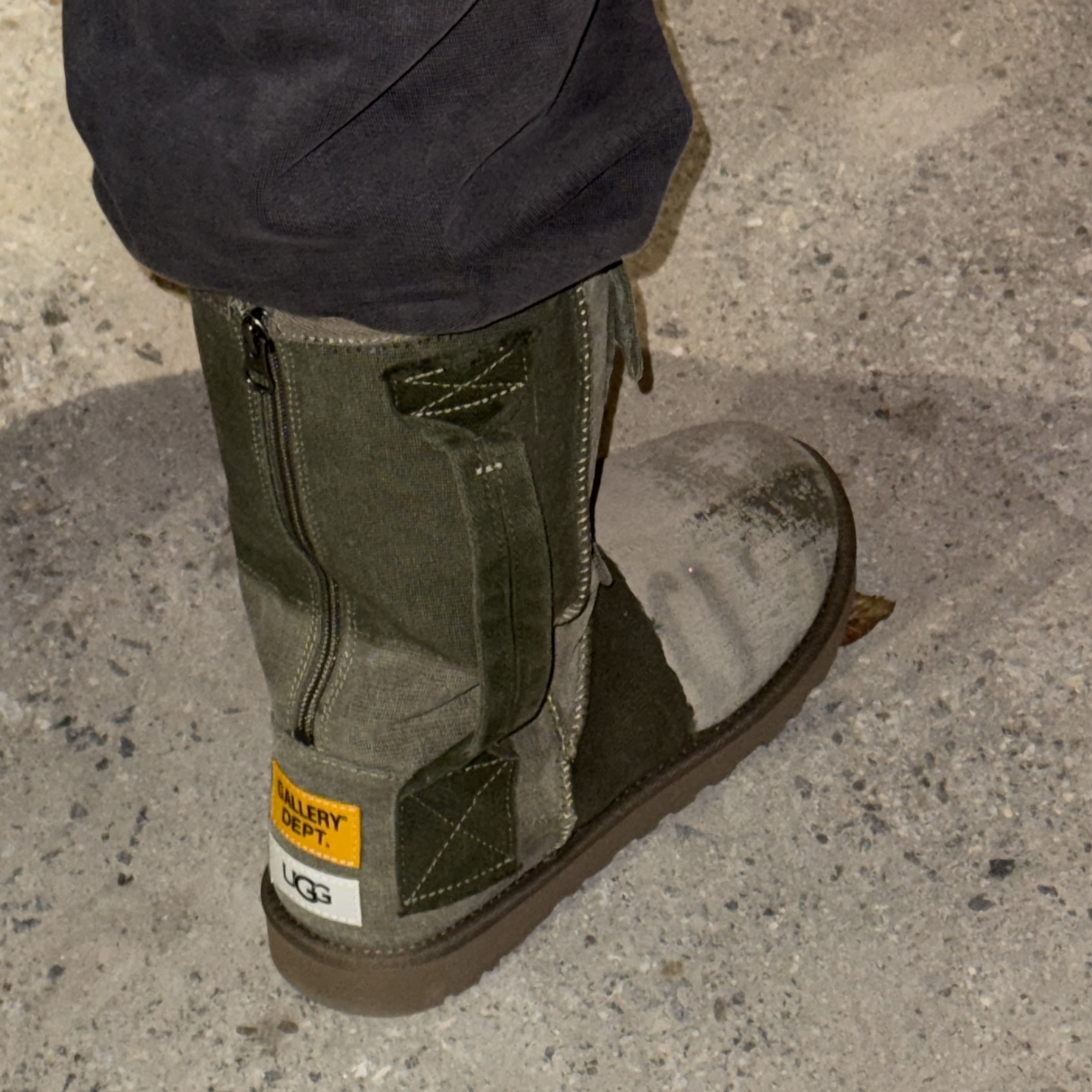 UGG x Gallery Dept. Canvas Boot Green 착용 스타일 - 4