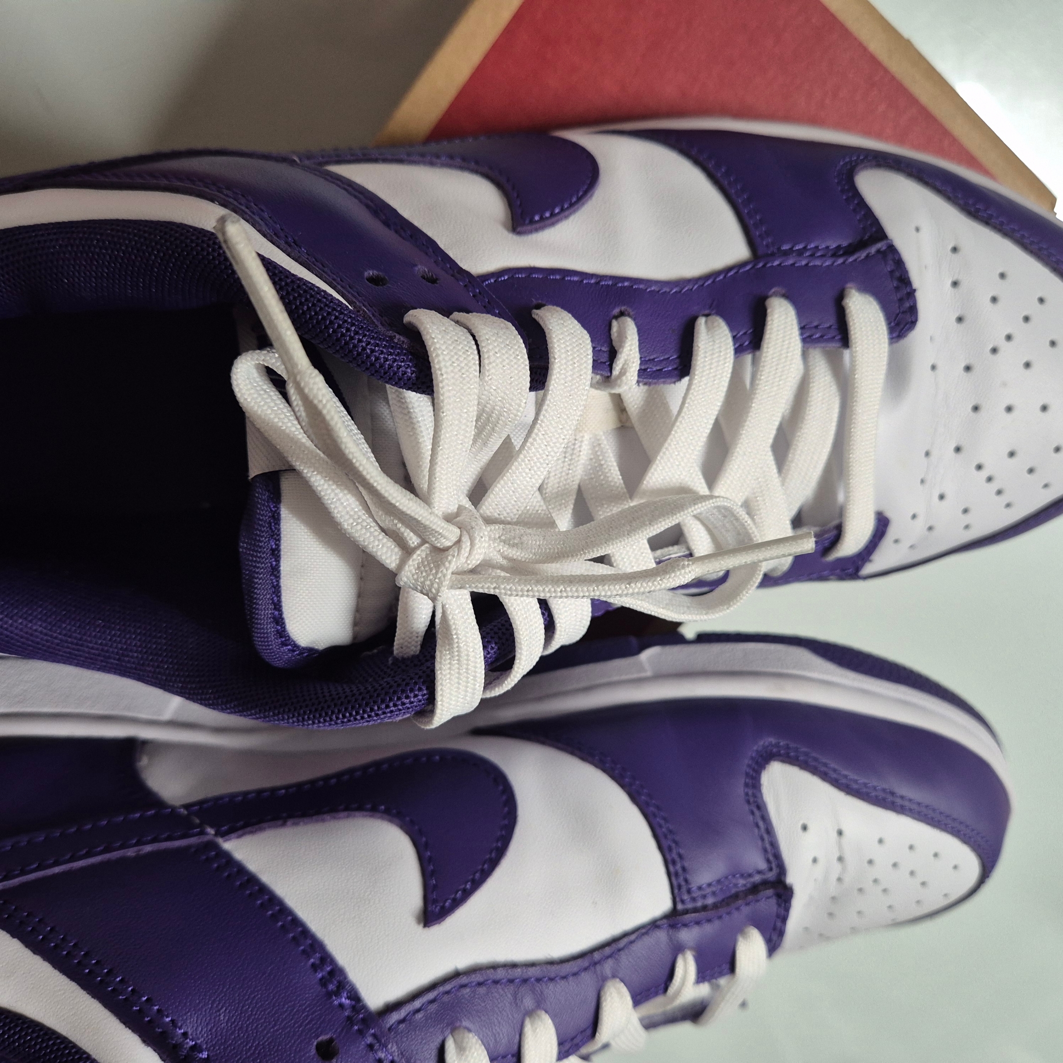 Nike Dunk Low Retro Championship Court Purple 착용 스타일