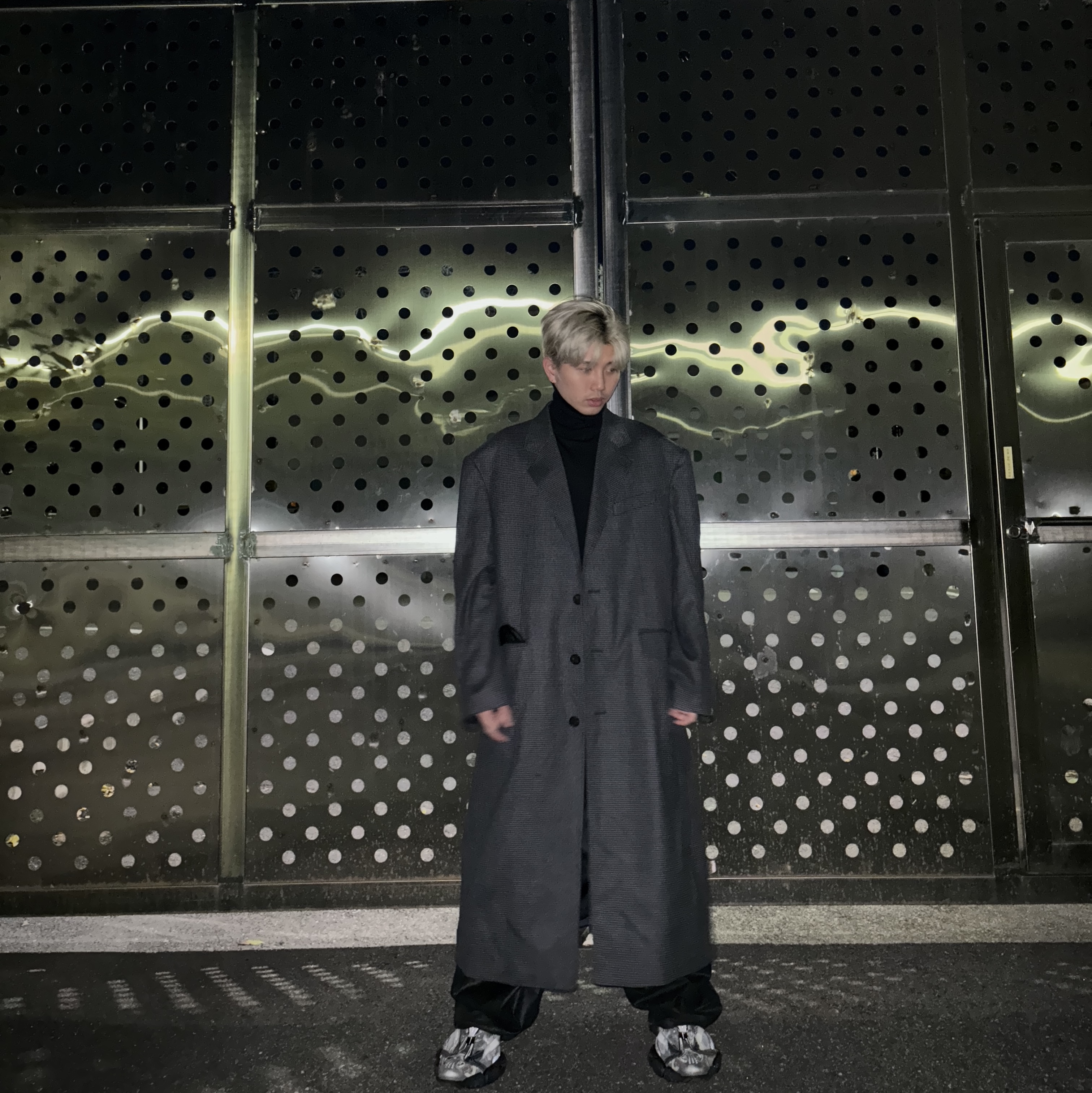 Project G/R Coated Biker Armoured Pants Black, Balenciaga Reptile Sneaker Multicolor 착용 스타일 - 2