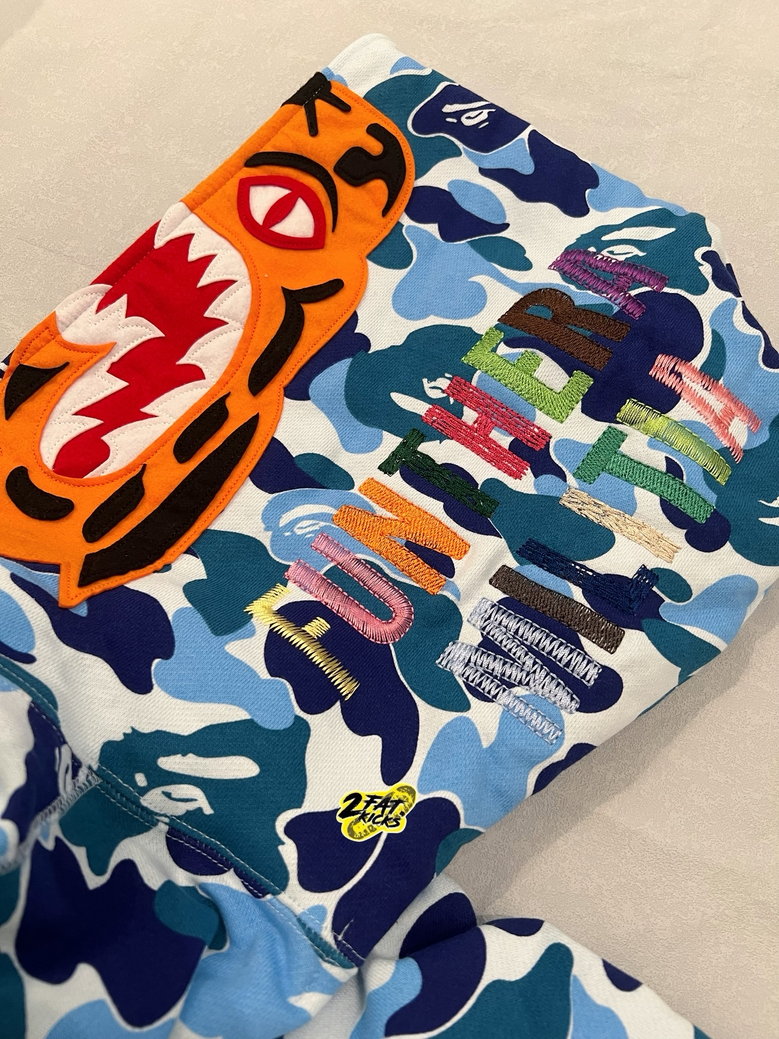 BAPE ABC Camo Tiger Full Zip Hoodie Army Green, BAPE ABC Camo Tiger Full Zip Hoodie Pink 착용 스타일 - 9