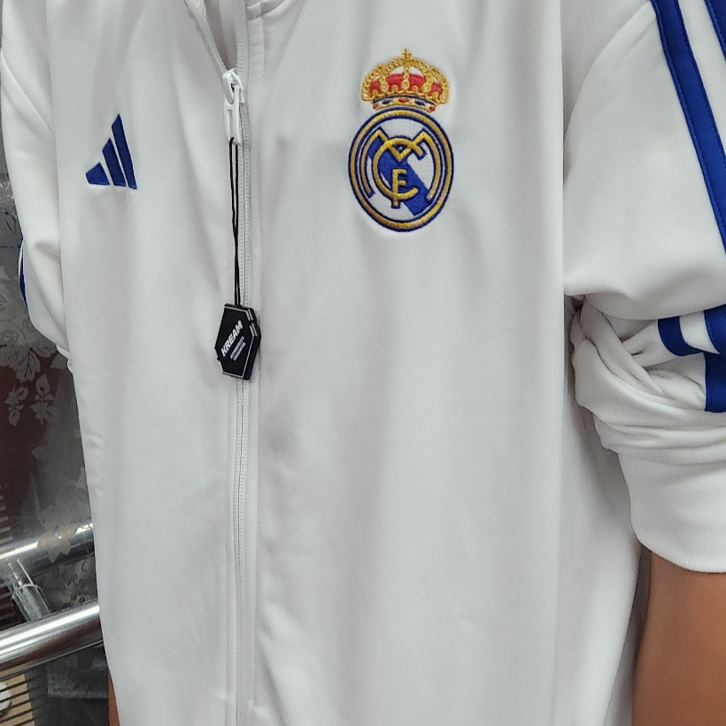Adidas Real Madrid DNA Track Top White - US Sizing 착용 스타일