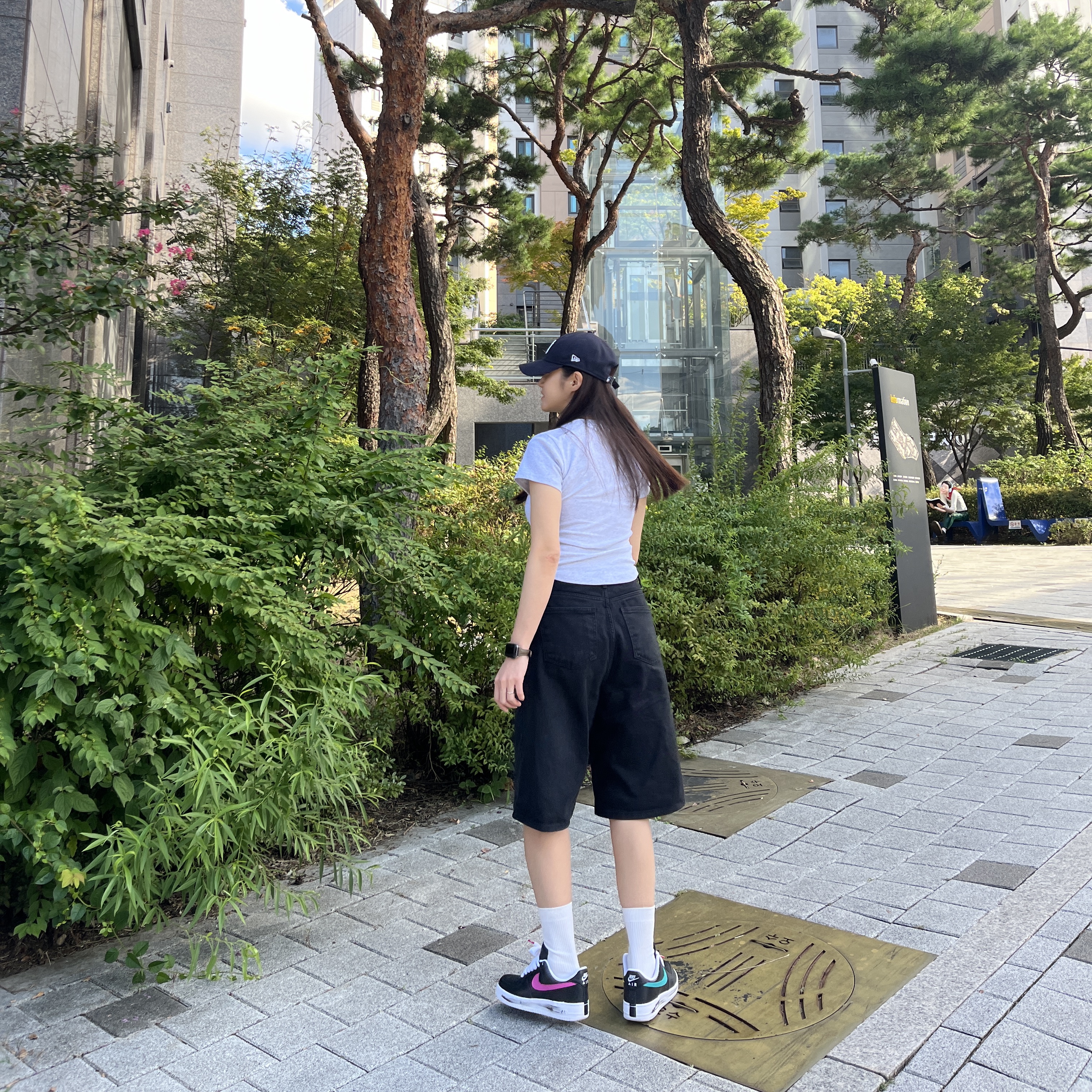 Nike x Peaceminusone Air Force 1 Low Para-Noise 3.0 Black and Multicolor 착용 스타일 - 2