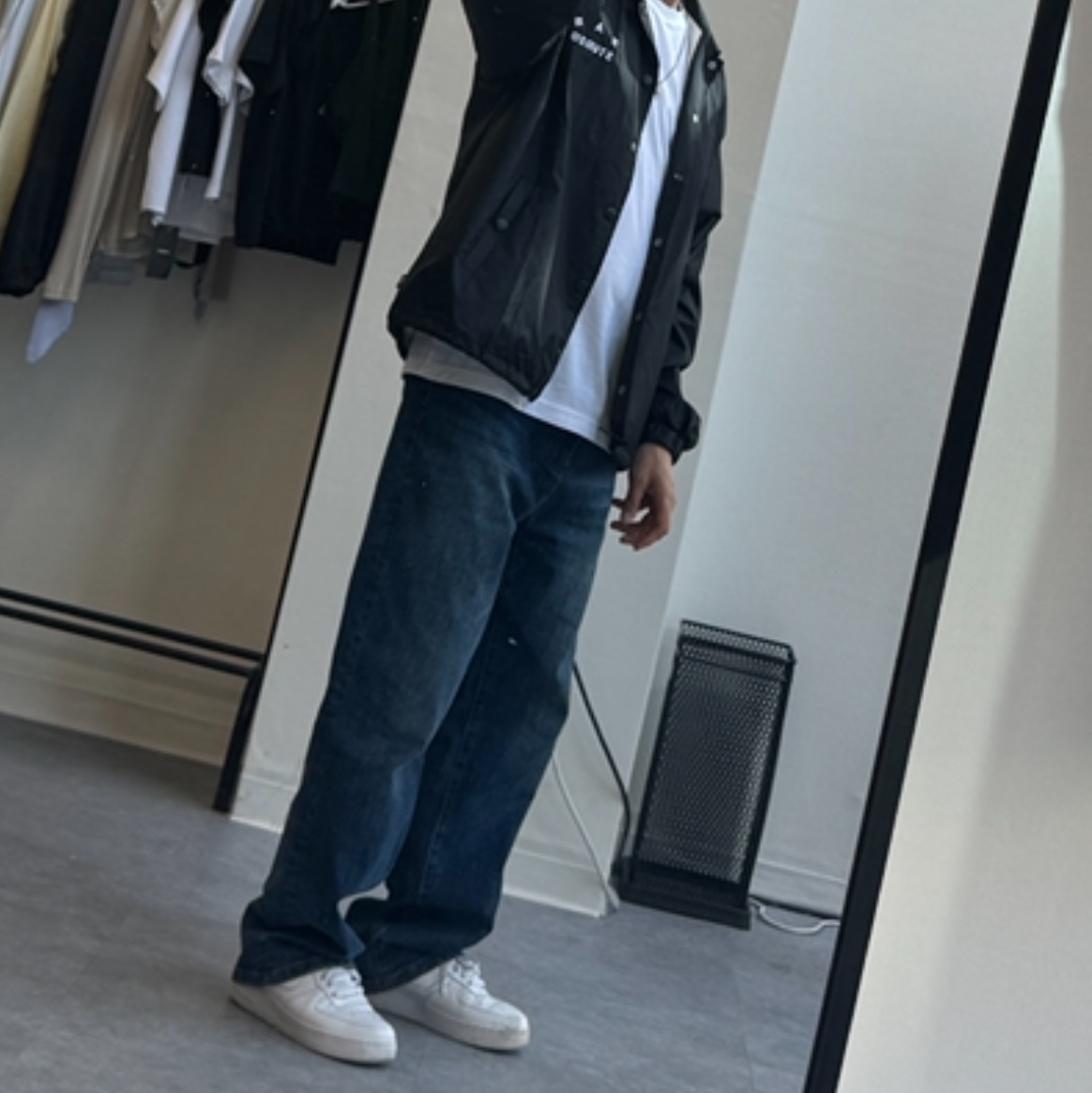 IAB Studio Coach Jacket Black 착용 스타일 - 3