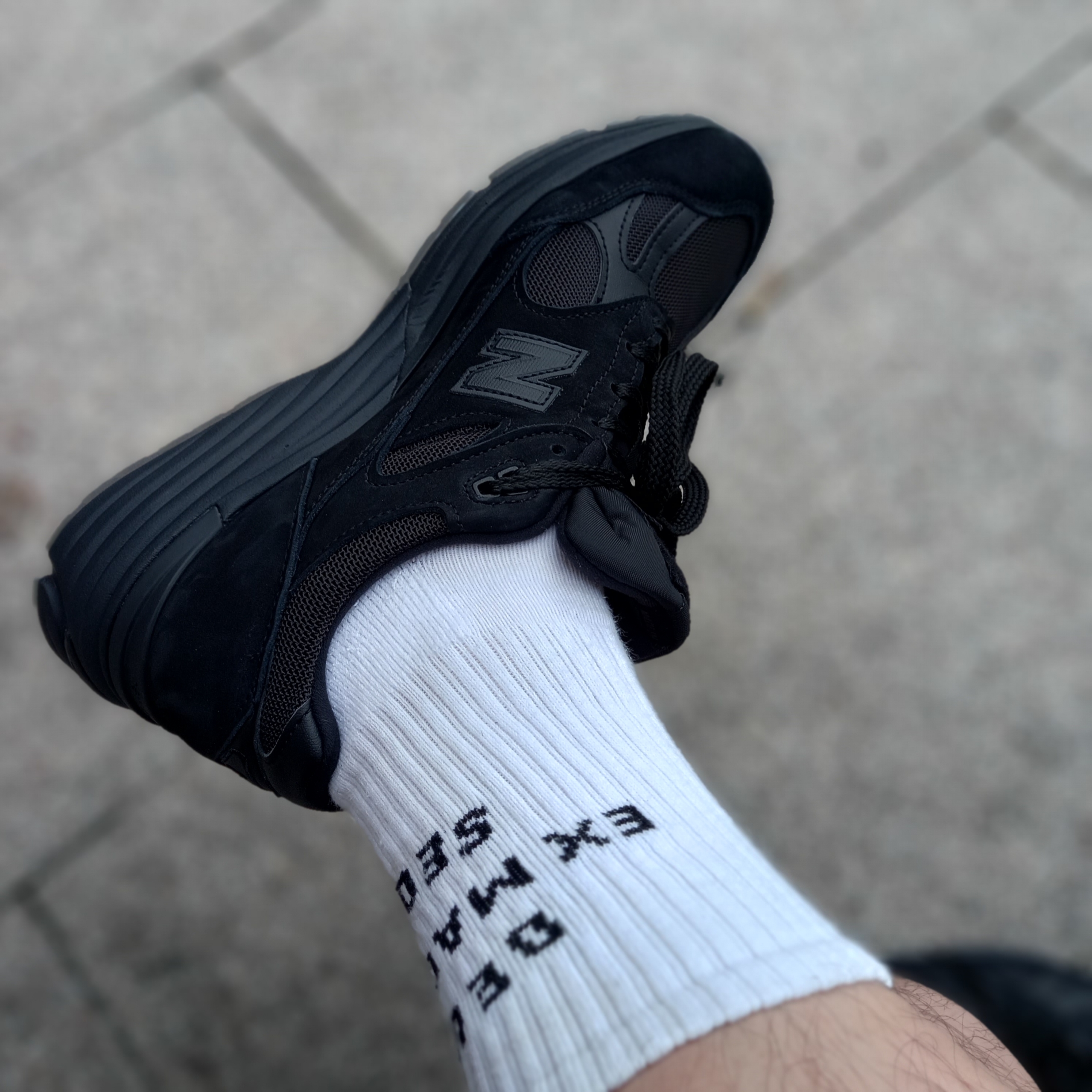New Balance x Stone Island 991v2 Made in UK Black 착용 스타일 - 6