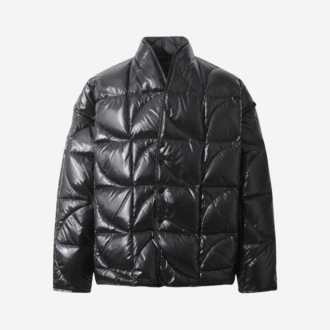 IQUAS23905BKX Iro Glossy Detachable Quilted Jumper Black