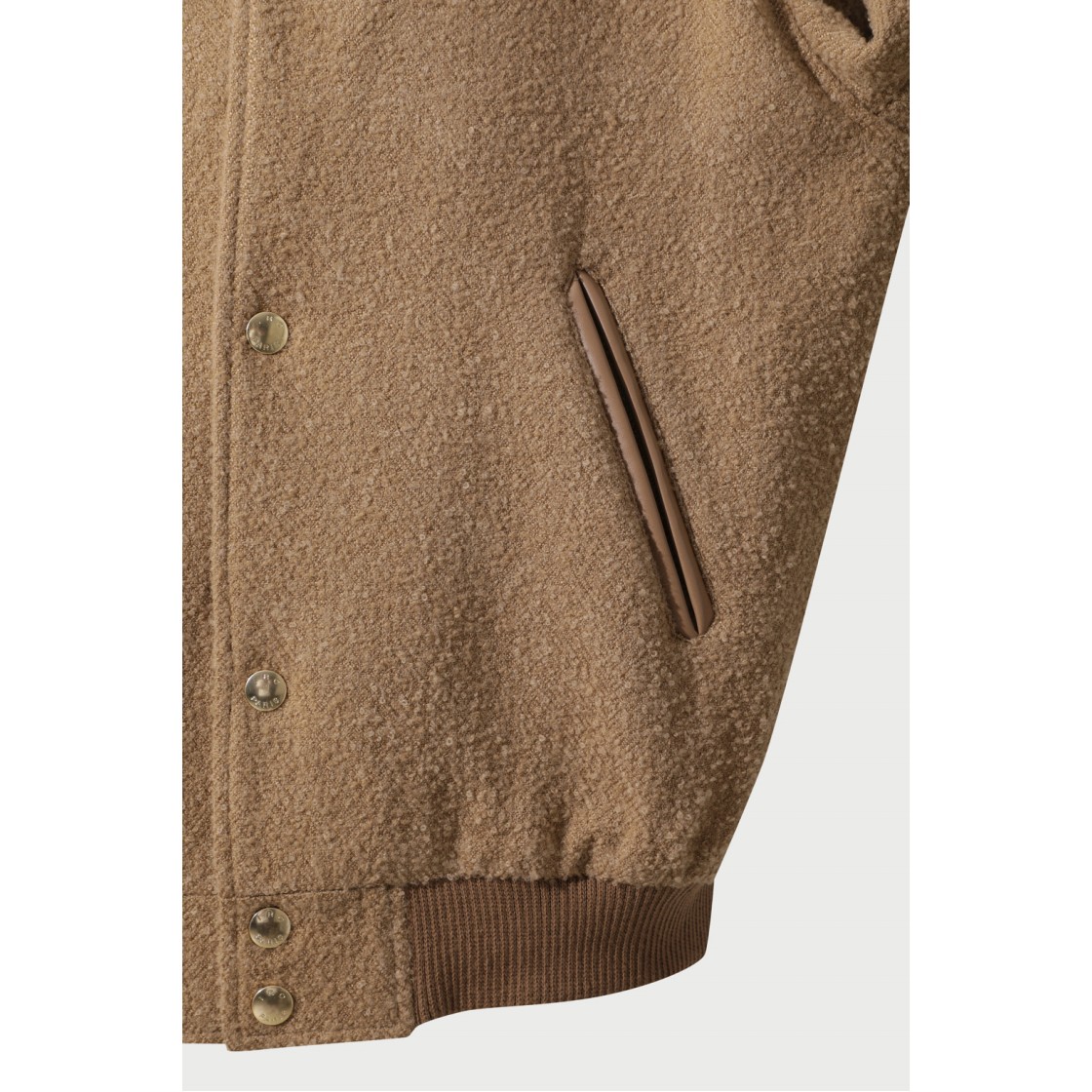 이로 파이핑 레더 바시티 자켓 베이지(Iro Piping Leather Varsity Jacket Beige) - 6