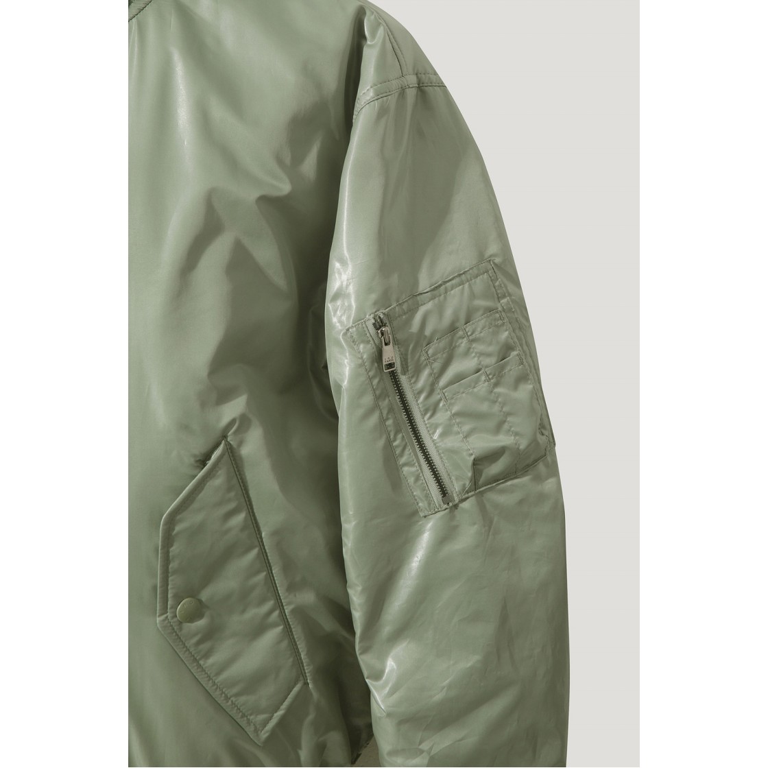 이로 포트 로얄 글로시 레이어드 항공 점퍼 카키(Iro Port Royal Glossy Layered Flight Jumper Khaki) - 5