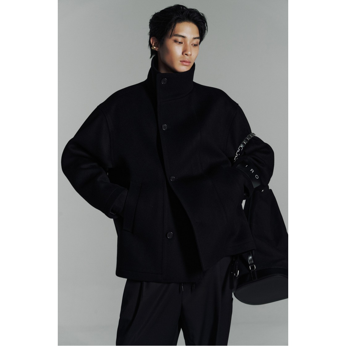 이로 더블 숏 코트 블랙(Iro Double Short Coat Black) - 5