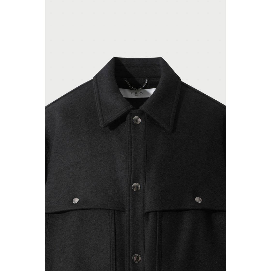 이로 모옌 오버핏 숏 코트 블랙(Iro Moyen Oversized Short Coat Black) - 4