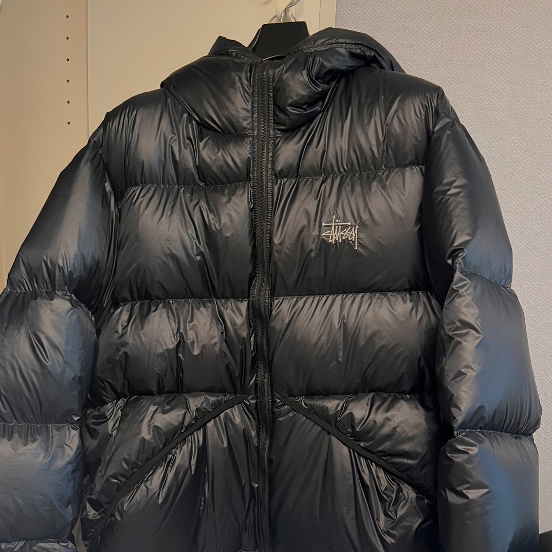 Stussy Down Parka Micro Ripstop Phantom Black 착용 스타일