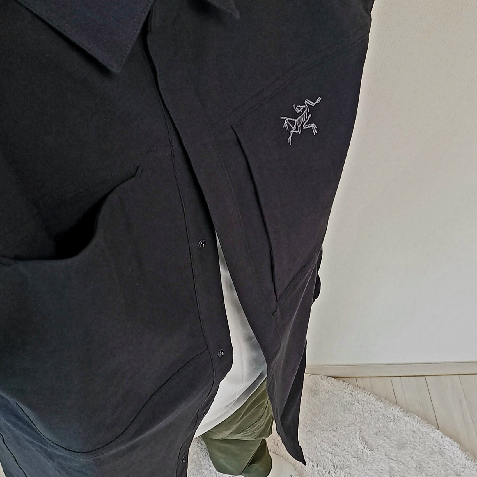 Arc'teryx Small Bird Cap Black, Arc'teryx Cronin Cotton Pants Tatsu 착용 스타일 - 6