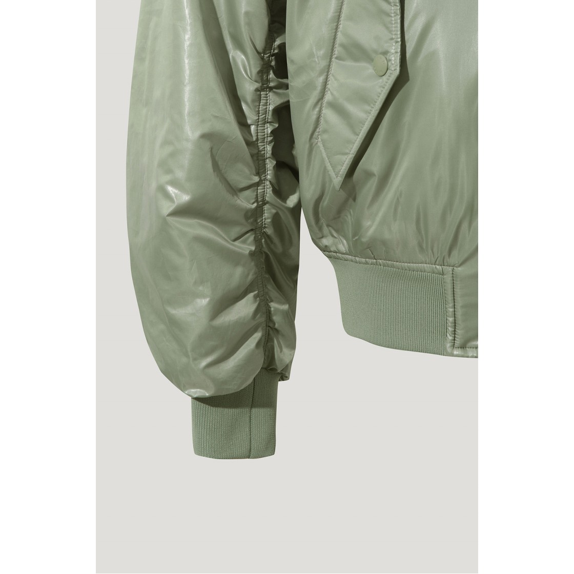 이로 포트 로얄 글로시 레이어드 항공 점퍼 카키(Iro Port Royal Glossy Layered Flight Jumper Khaki) - 6