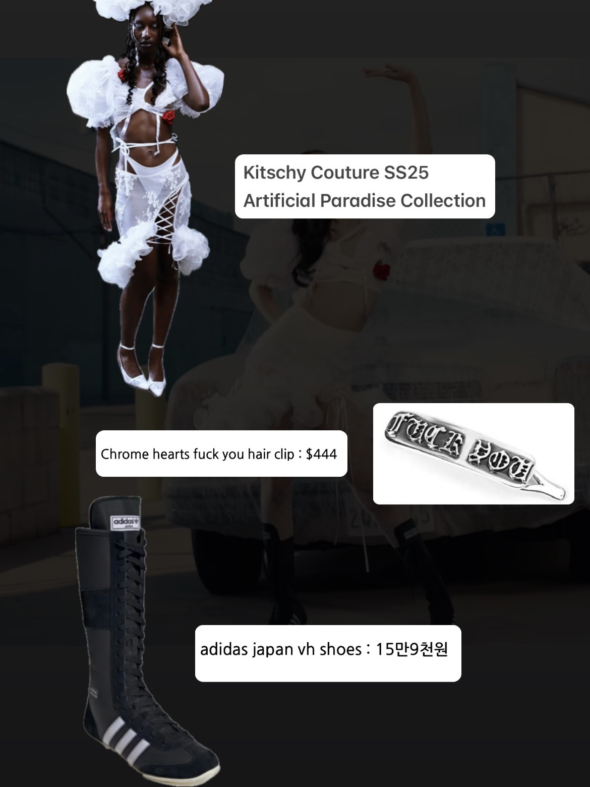 (W) Adidas Japan VH Core Black Cloud White, Adidas x Sporty & Rich Spezial Handball Collegiate Red Night Indigo 착용 스타일 - 3