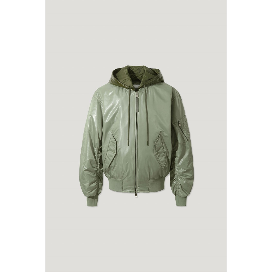 이로 포트 로얄 글로시 레이어드 항공 점퍼 카키(Iro Port Royal Glossy Layered Flight Jumper Khaki) - 2