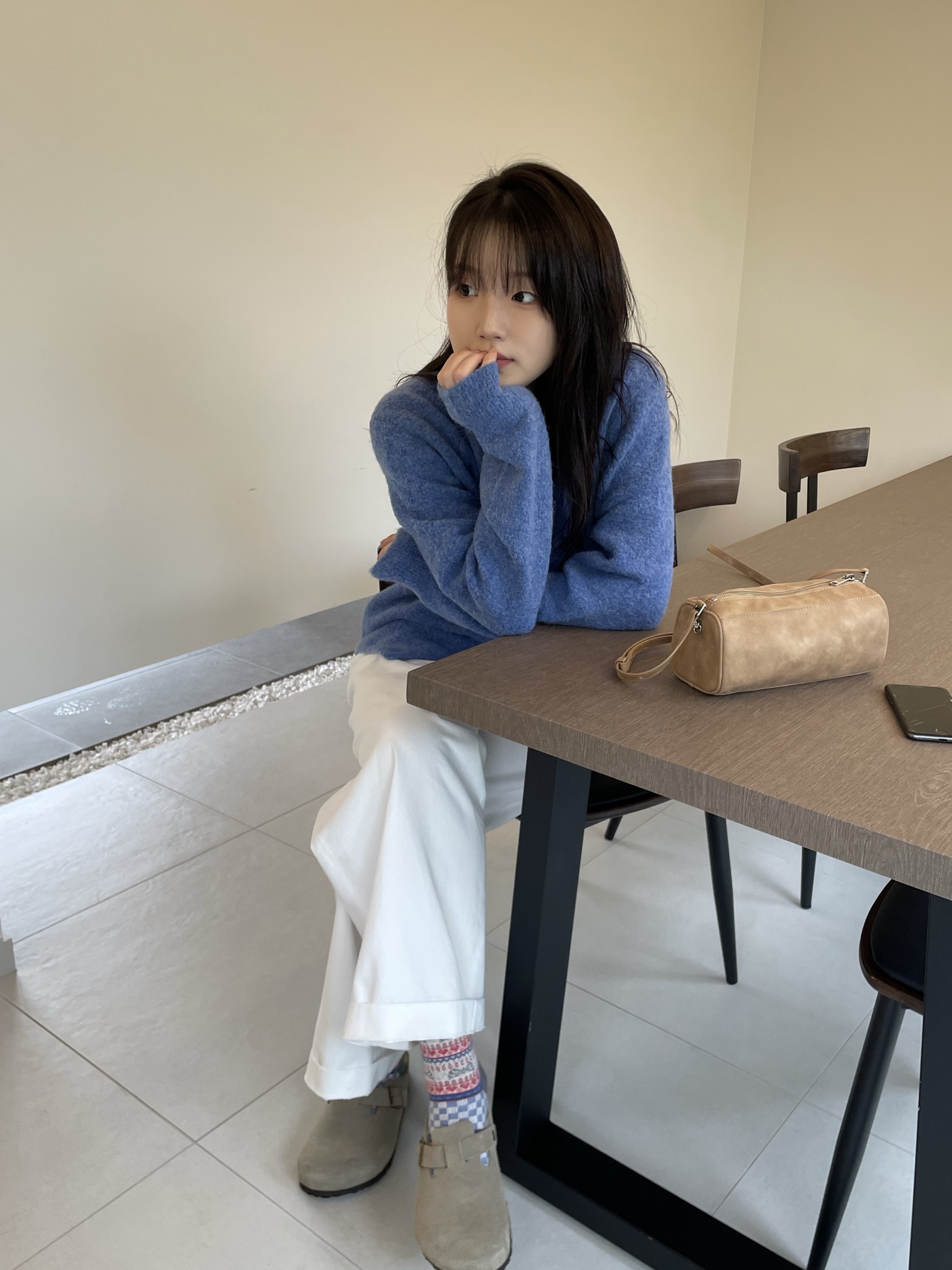 Birkenstock Boston Soft Footbed Taupe - Regular 착용 스타일 - 1