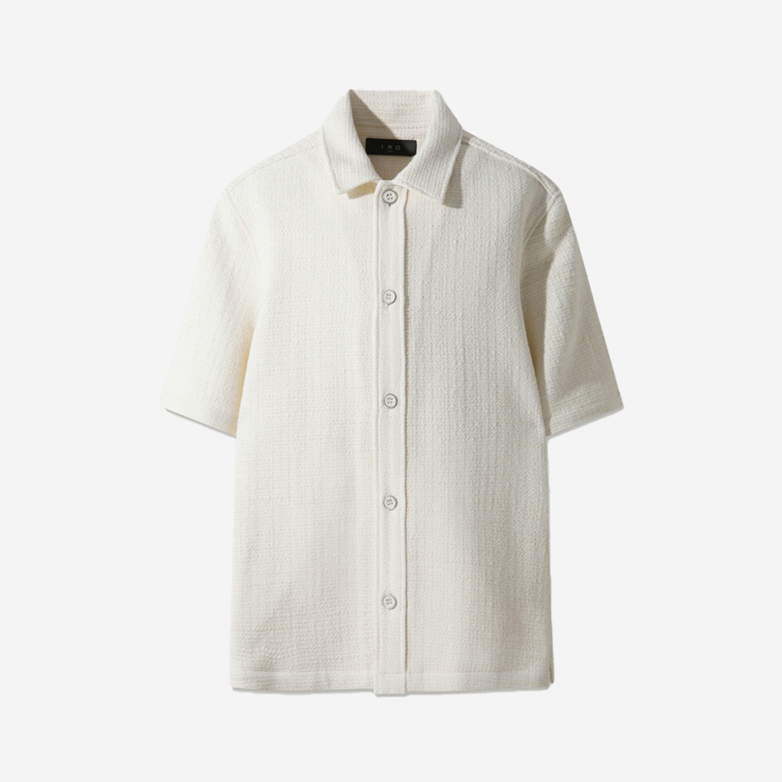 IRSCM24005IVX Iro Alban Tweed Short Sleeve Shirt Ivory