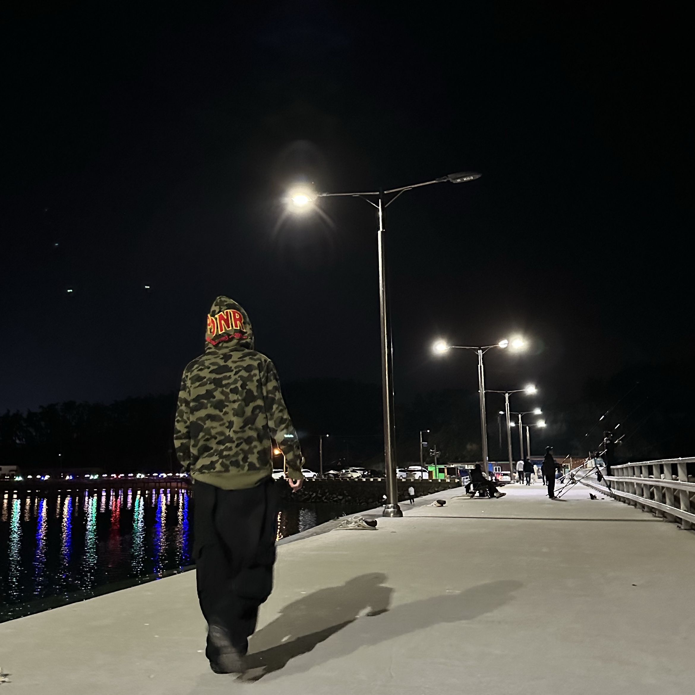 BAPE PONR 1st Camo 2nd Shark Full Zip Hoodie Green 착용 스타일 - 2