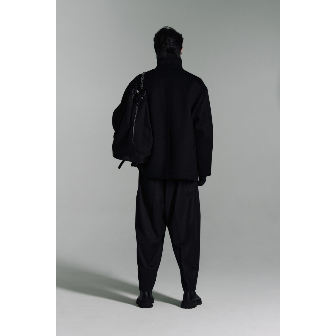 이로 더블 숏 코트 블랙(Iro Double Short Coat Black) - 4