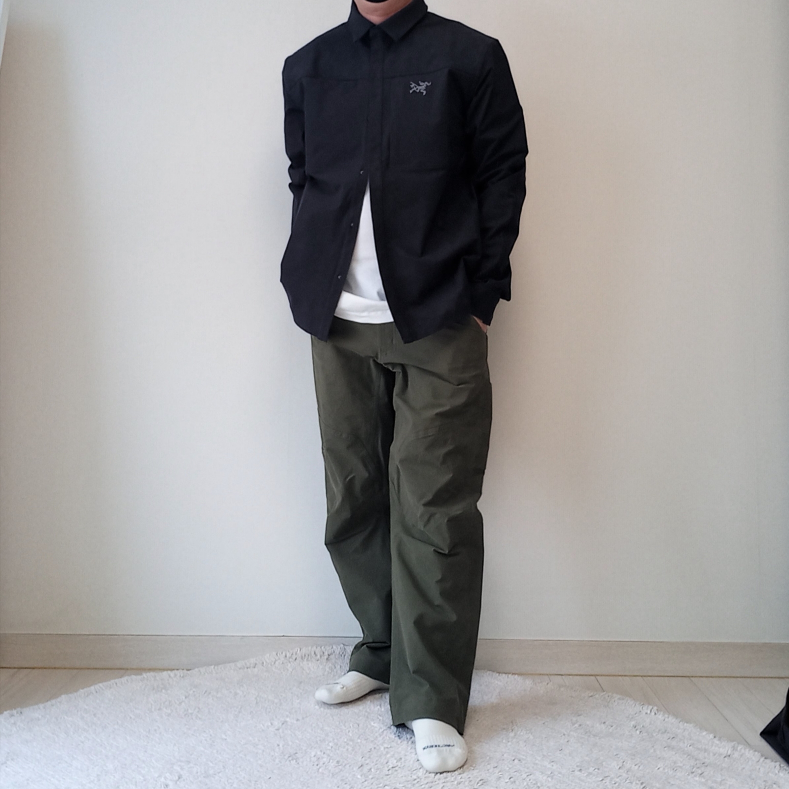 Arc'teryx Small Bird Cap Black, Arc'teryx Cronin Cotton Pants Tatsu 착용 스타일 - 3