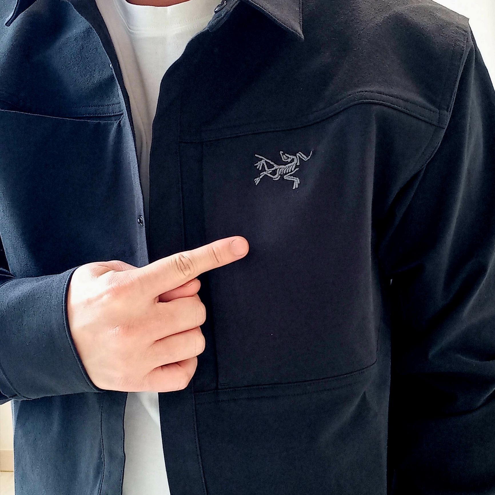 Arc'teryx Cronin Cotton Pants Black, Arc'teryx Cronin Cotton Overshirt Black 착용 스타일 - 2