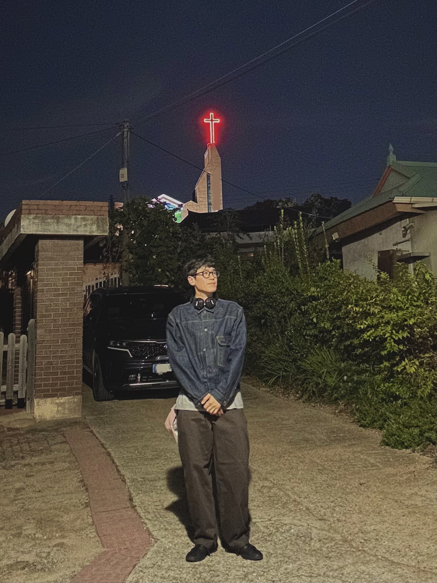 Kapital 14 oz. Denim 1ST One Wash Jacket Indigo, Adidas Stan Smith Decon Core Black 착용 스타일 - 1