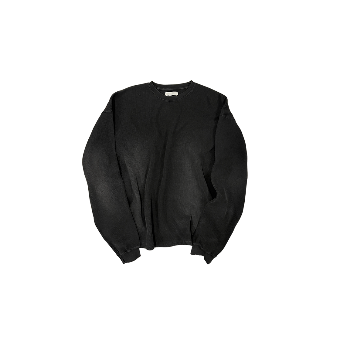 UMCM77BK Undermycar Mu.77 Anti Fxxking Logo Play Brush Washed Thermal Long Sleeve Black