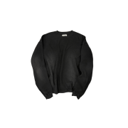 Undermycar Mu.77 Anti Fxxking Logo Play Brush Washed Thermal Long Sleeve Black