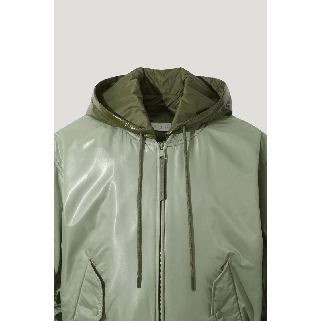 이로 포트 로얄 글로시 레이어드 항공 점퍼 카키(Iro Port Royal Glossy Layered Flight Jumper Khaki) - 4